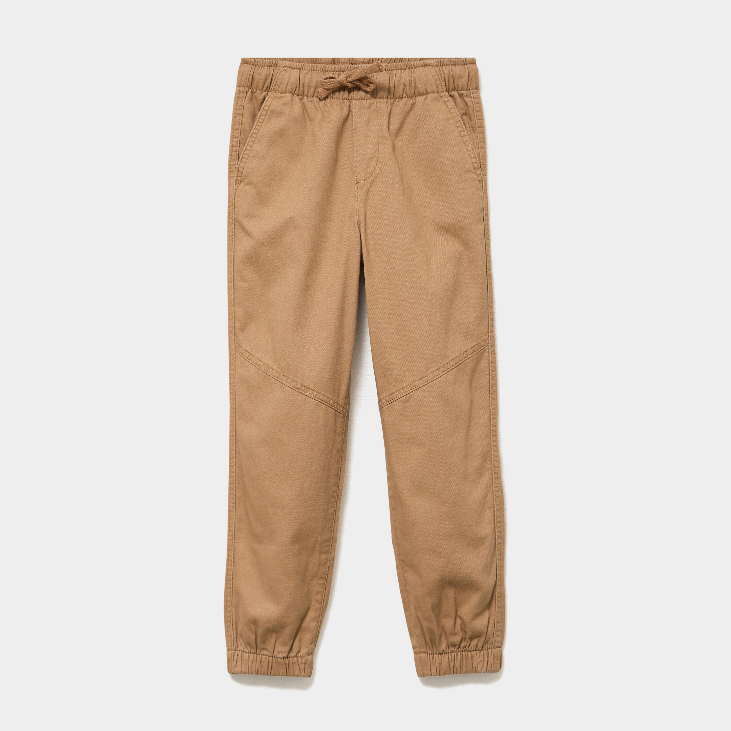 Pantalon jogger chaud doubl&eacute; coton taupe gar&ccedil;on