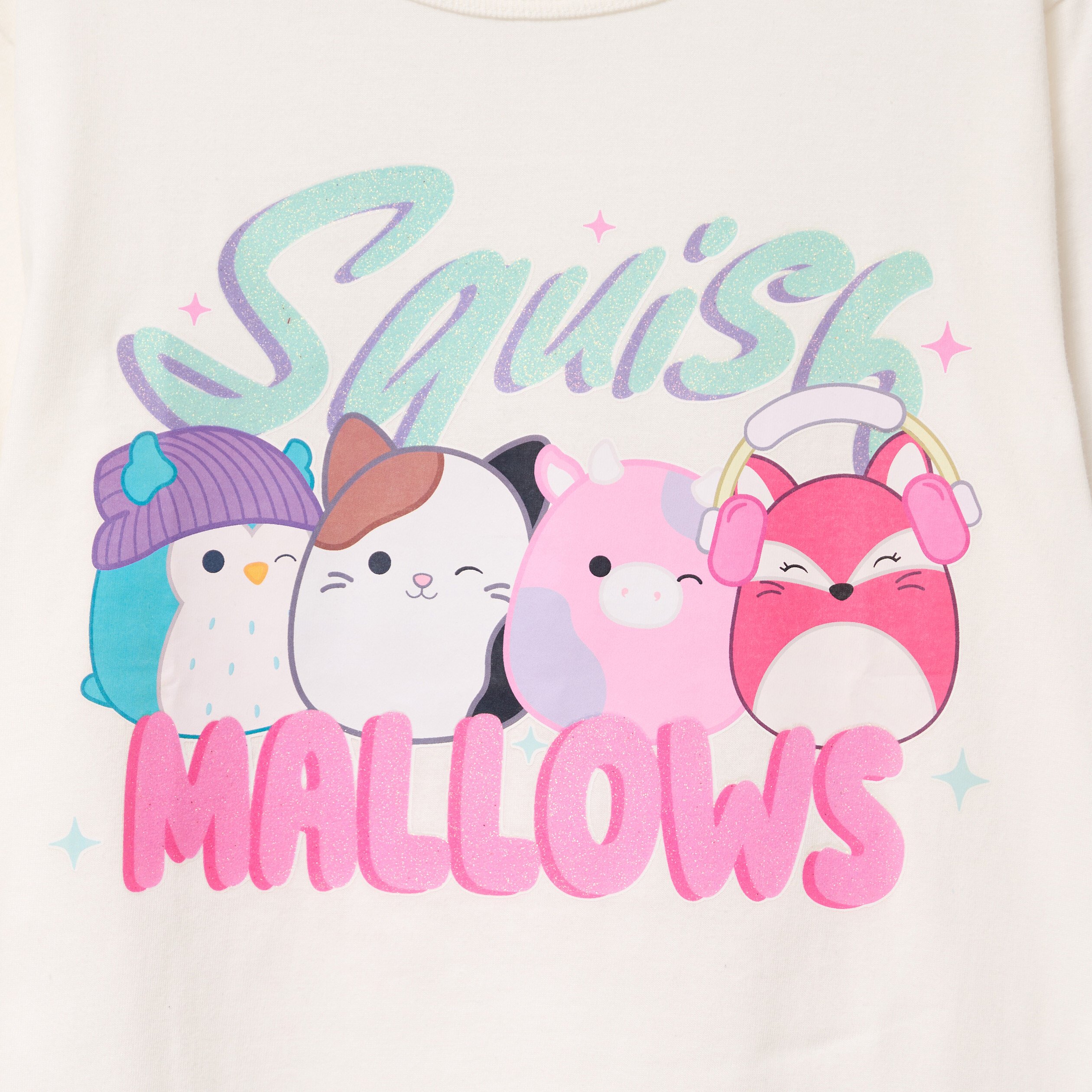 t shirt manches longues squishmallow ivoire fille T-shirt manches longues Squishmallow ivoire fille
