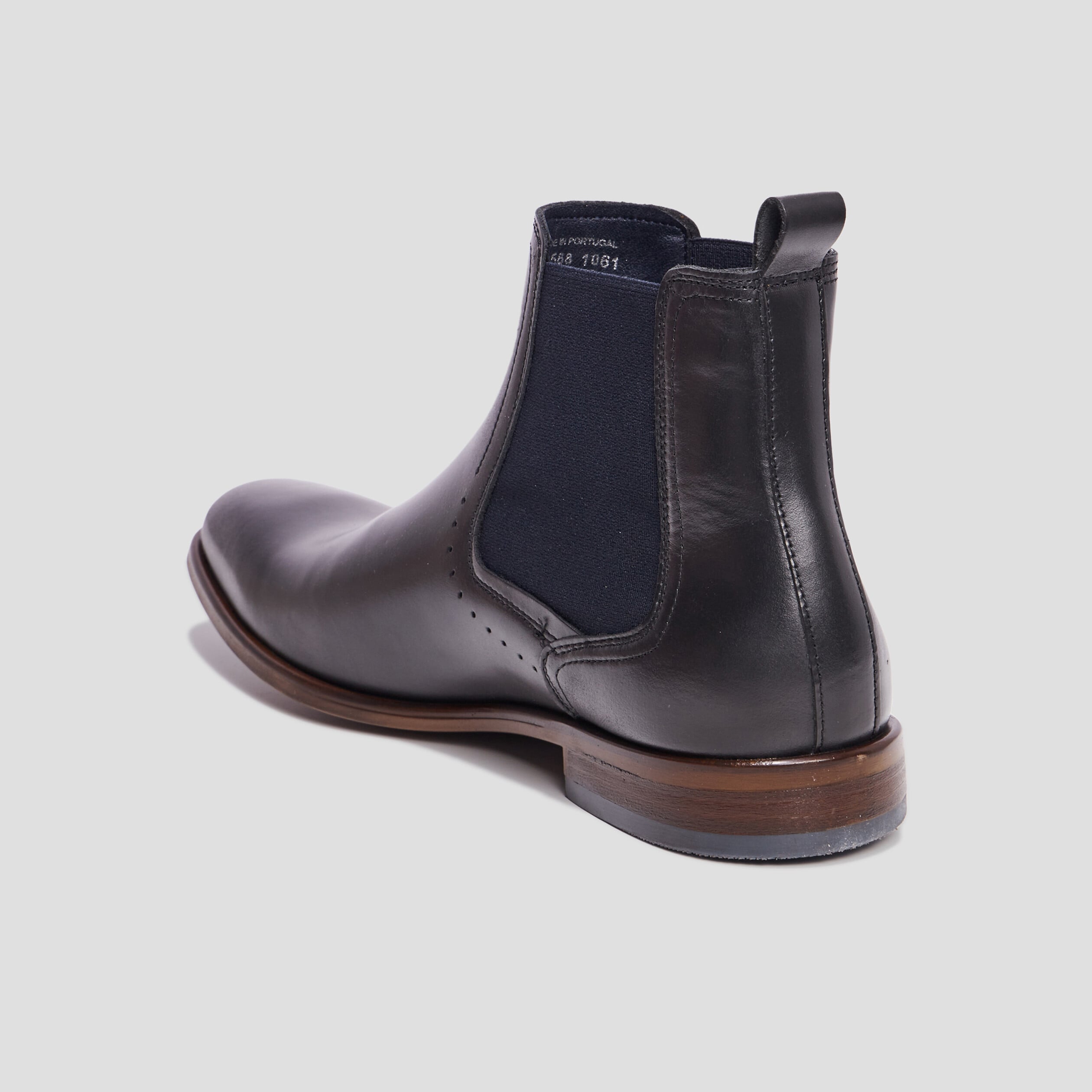 Bottines chelsea en cuir noir homme