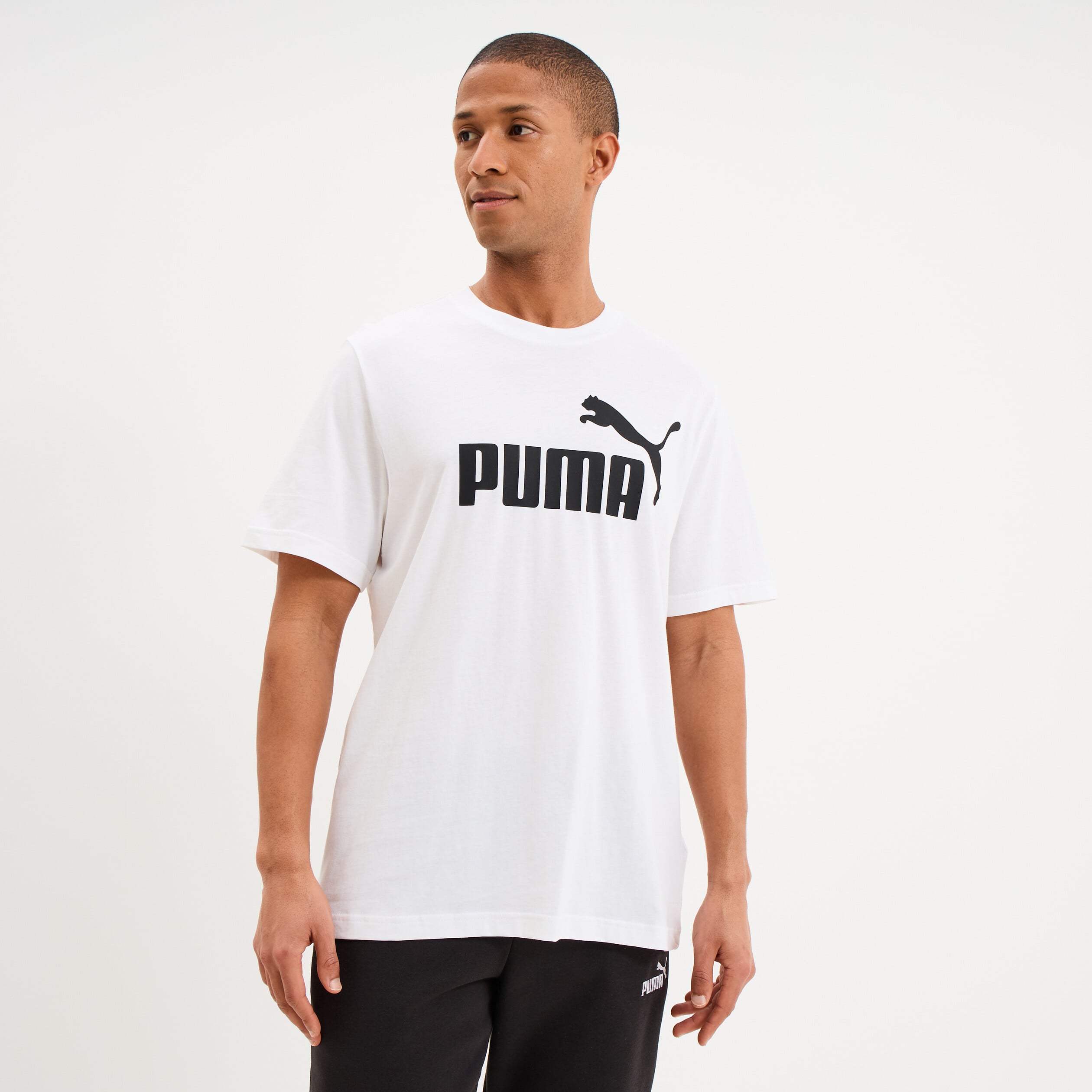 T-shirt manches courtes coton Puma blanc homme