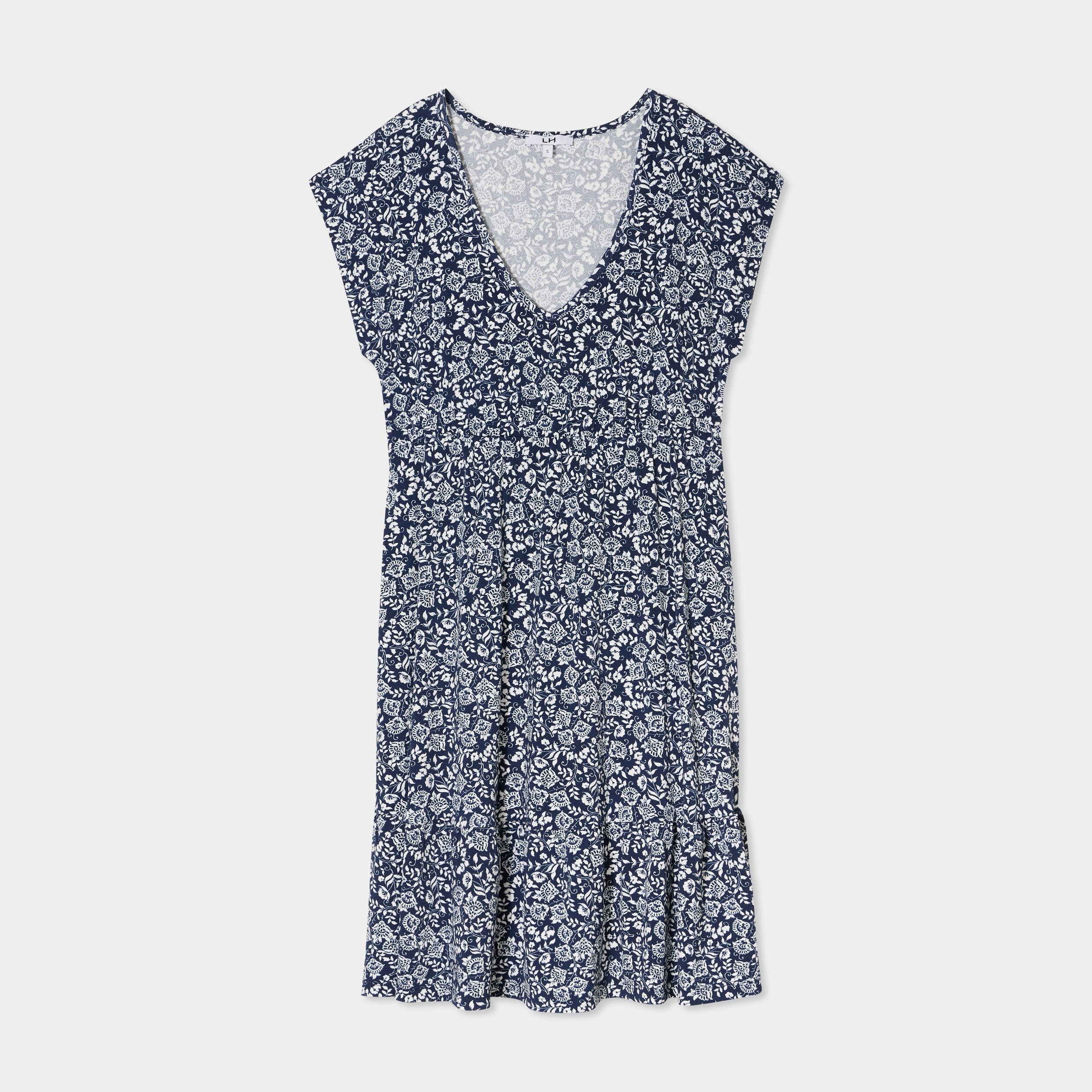 robe patineuse manches courtes bleu marine femme Robe patineuse manches courtes bleu marine femme