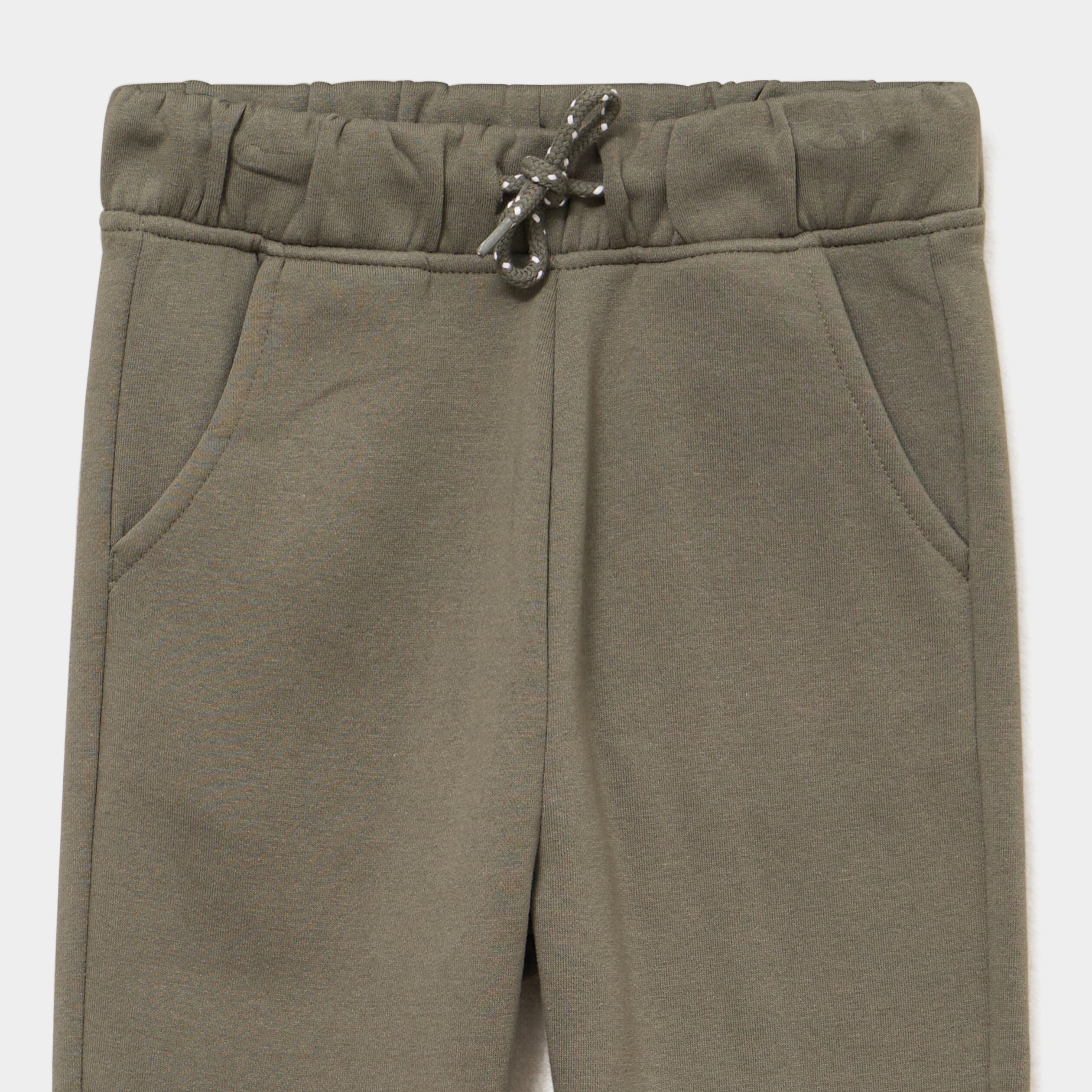 Pantalon jogging regular 2 poches vert kaki gar&ccedil;on