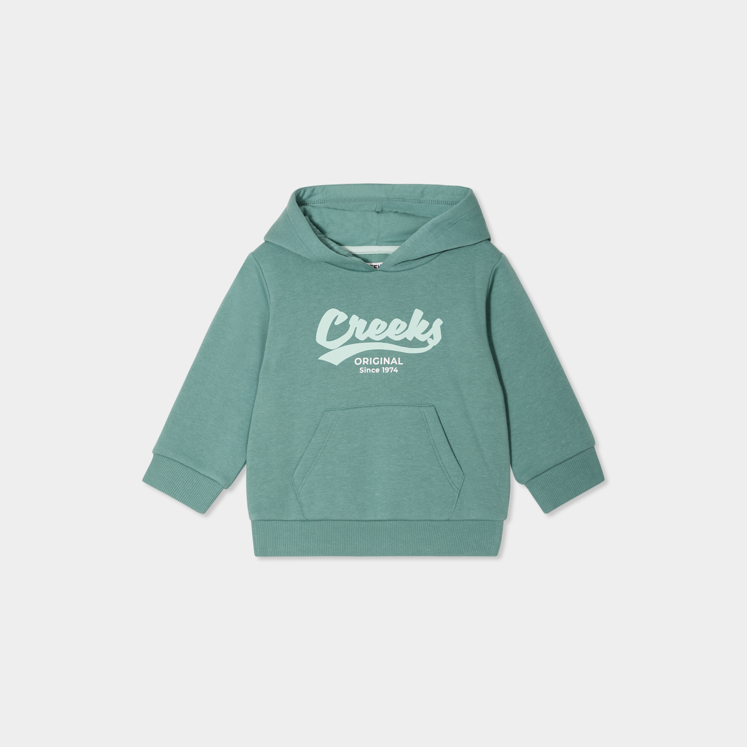 Sweat à capuche hoodie Creeks vert canard bébé garçon