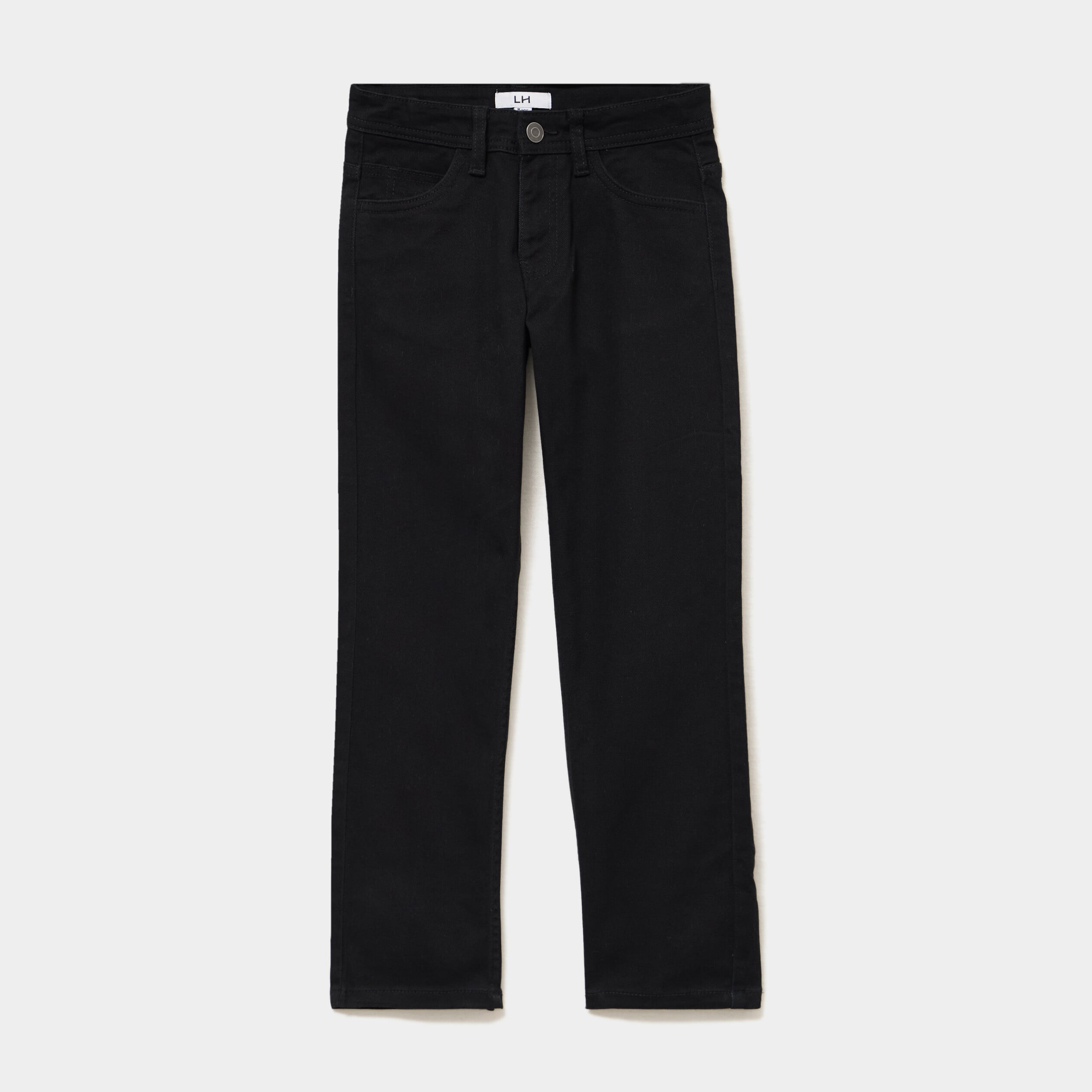Pantalon regular coton majoritaire noir gar&ccedil;on
