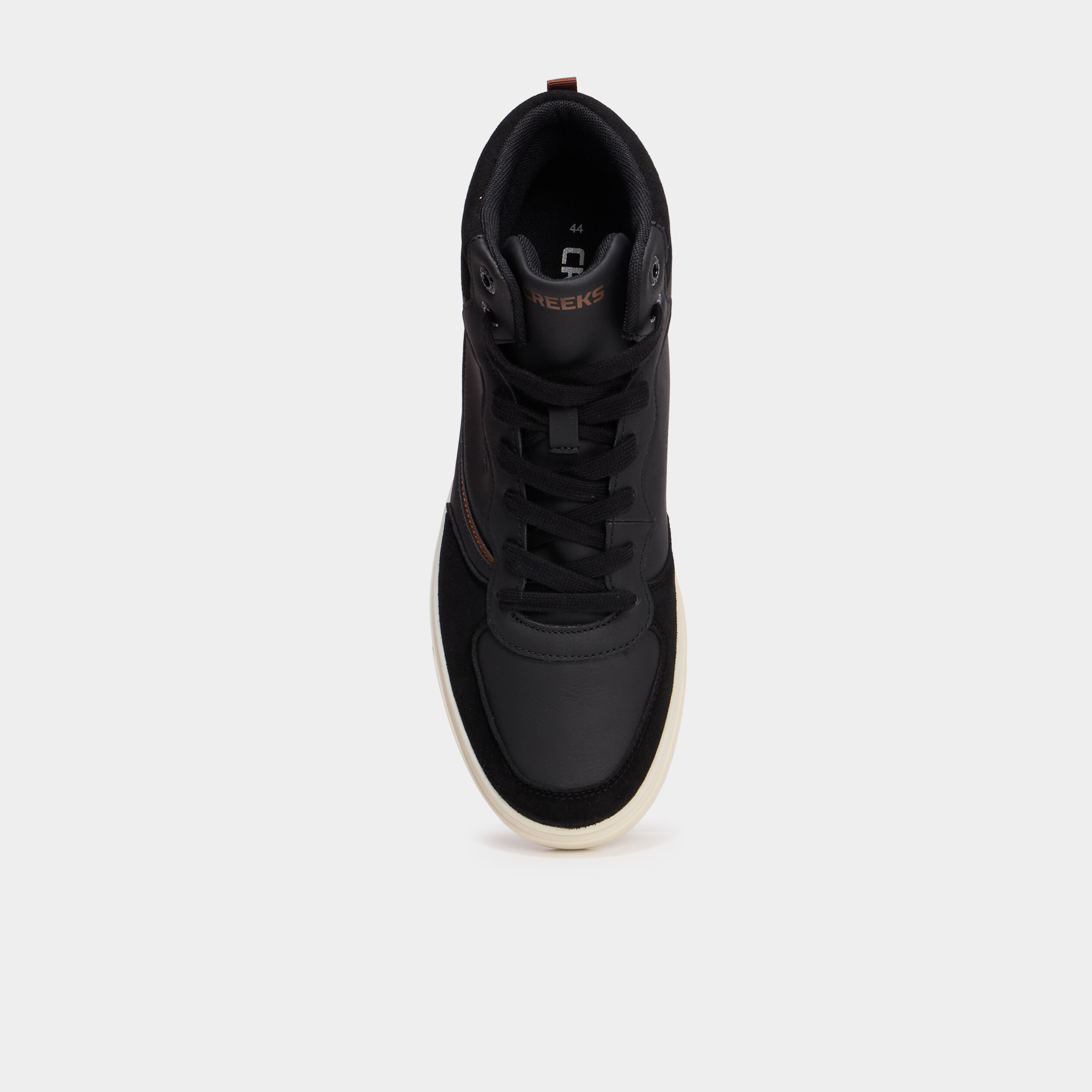 Baskets montantes &agrave; lacets noir homme