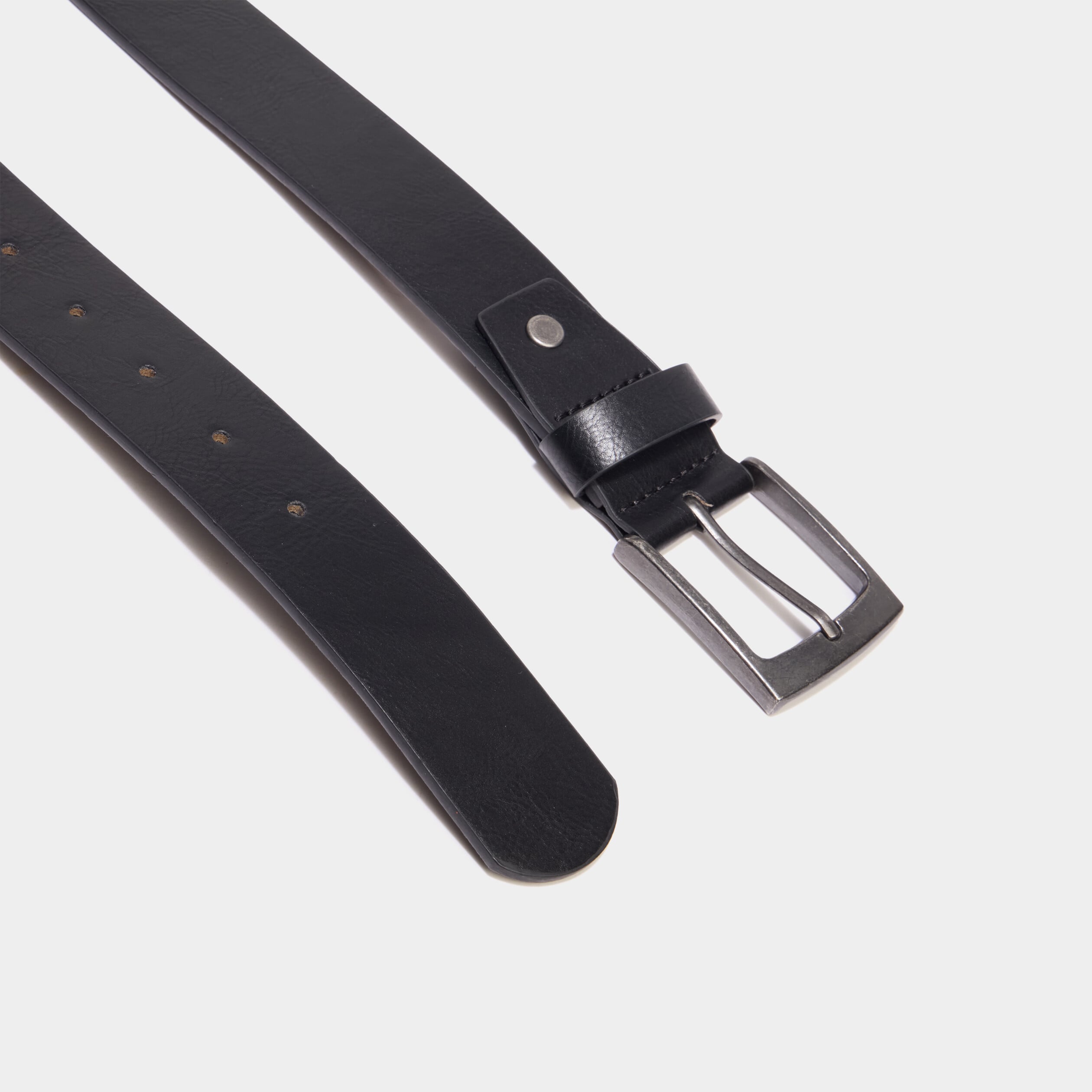Ceinture &agrave; boucle rectangulaire noir homme