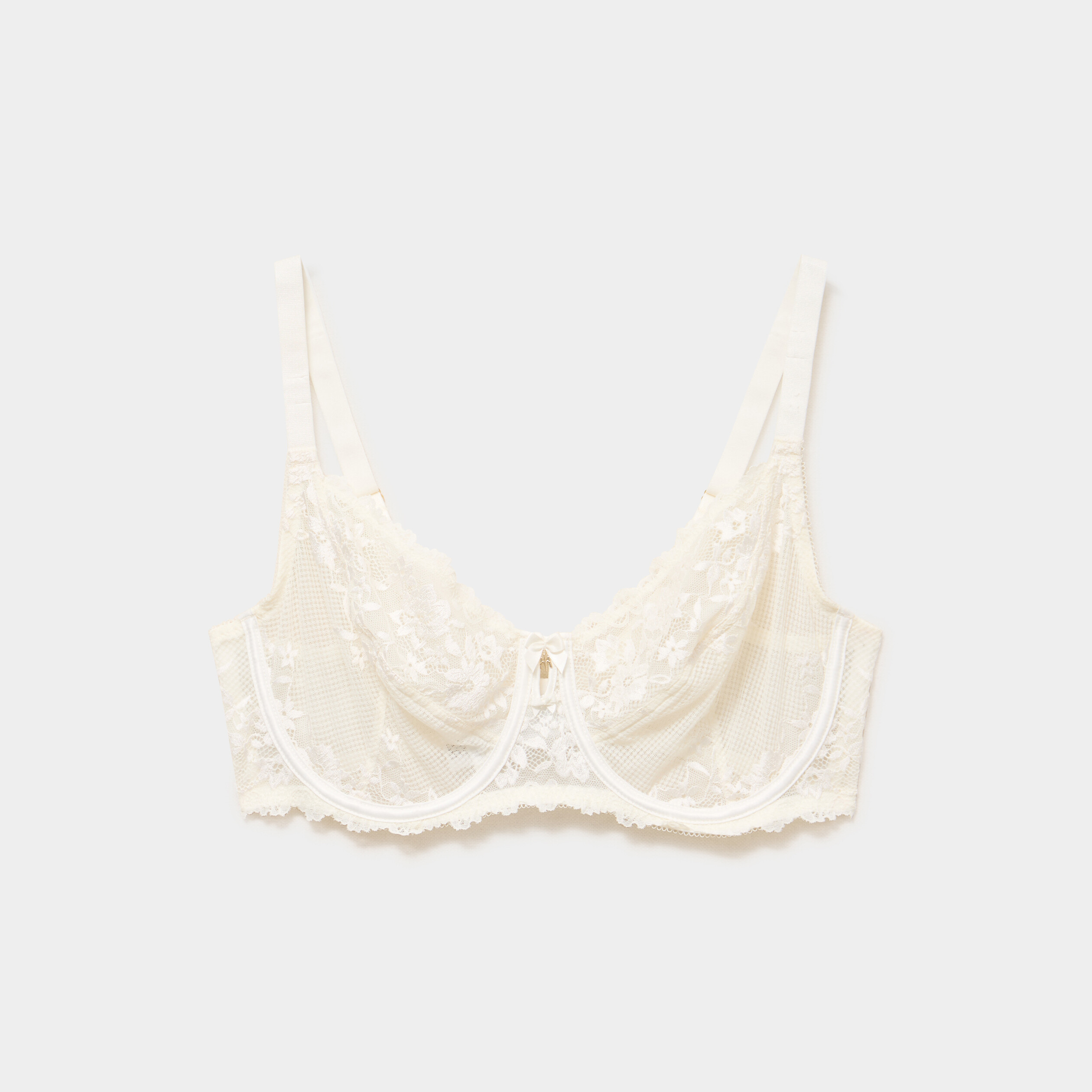Soutien-gorge embo&icirc;tant dentelle blanc femme grande taille
