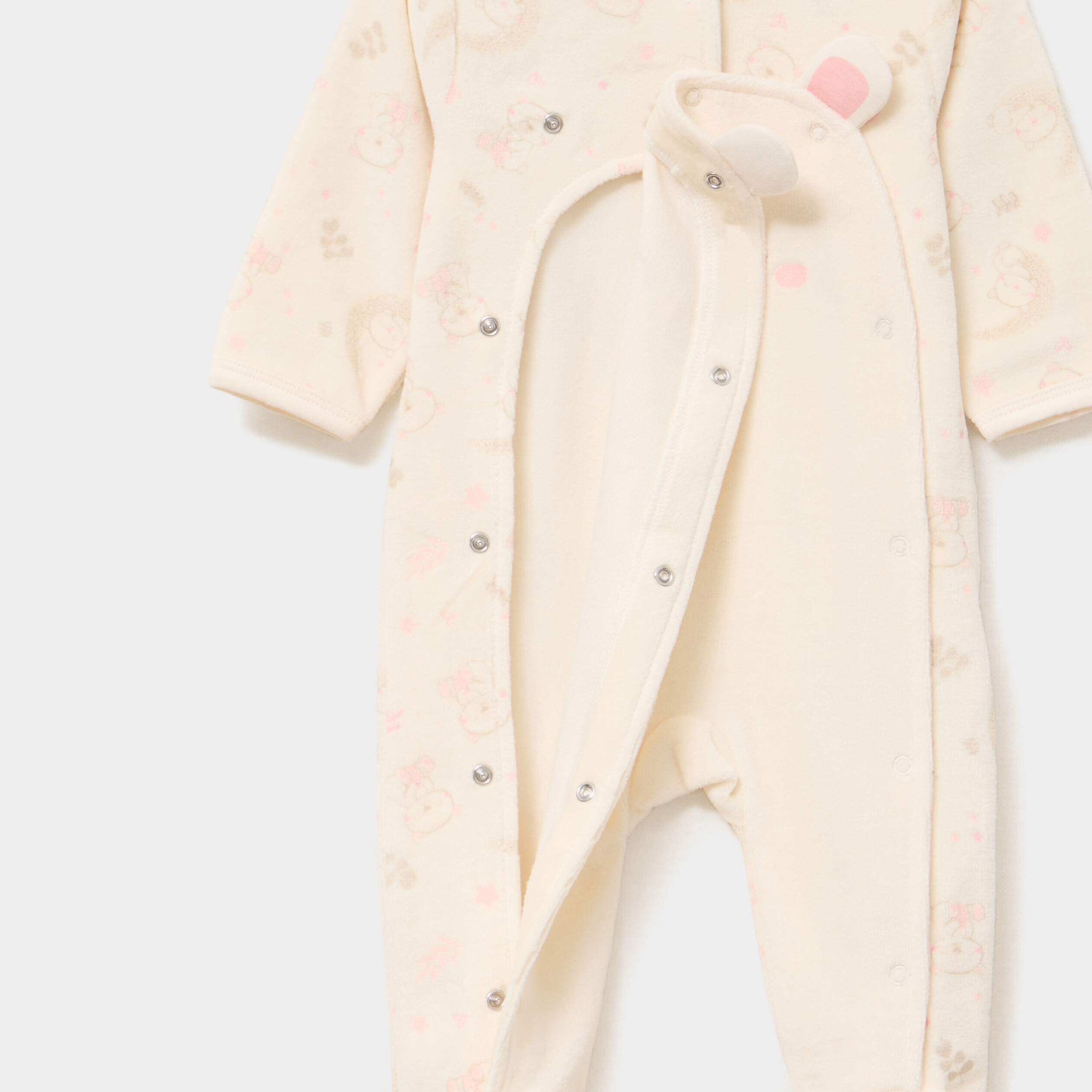 dors bien effet velours manches longues ivoire bebe Dors-bien effet velours manches longues ivoire bébé