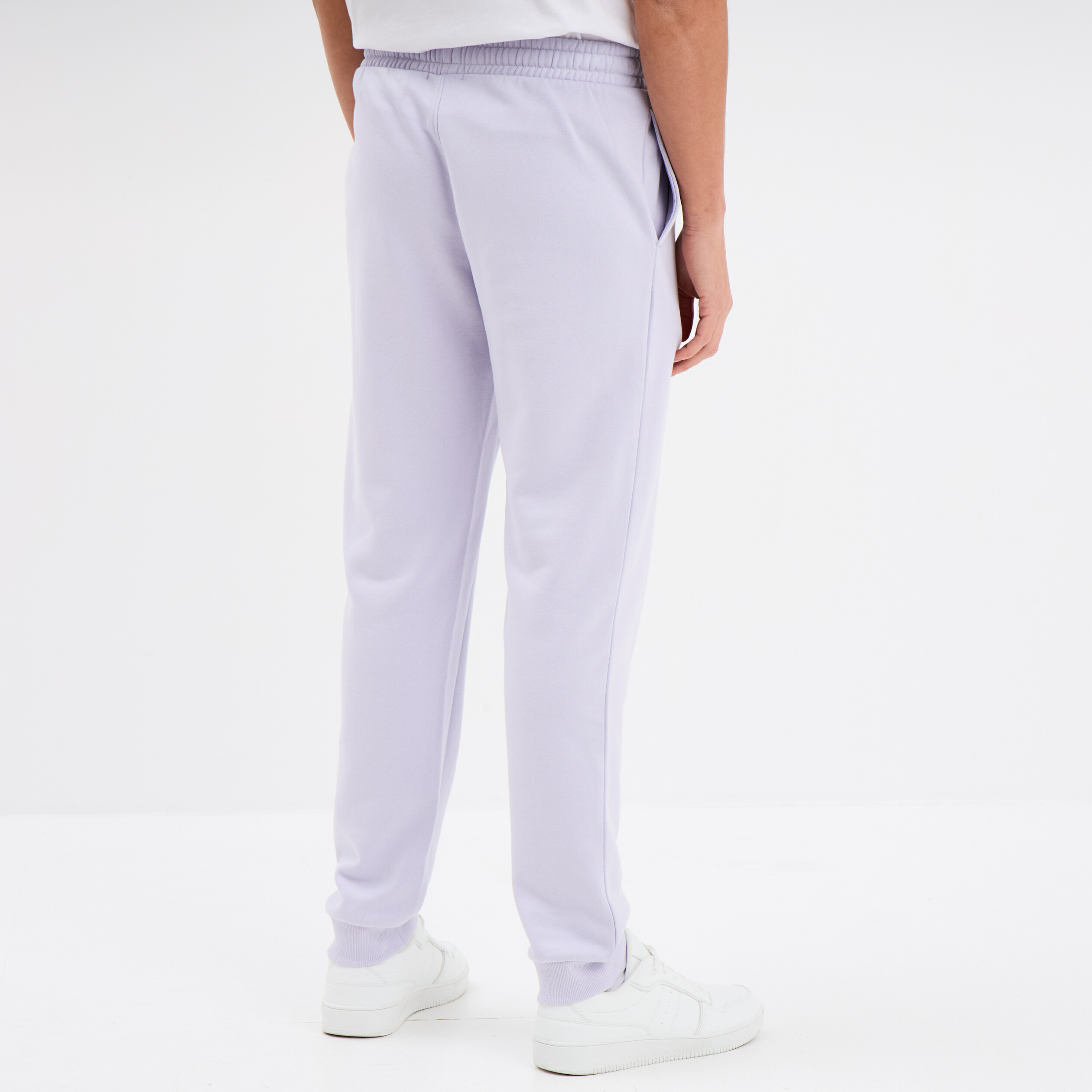 Pantalon jogging droit molleton parme homme