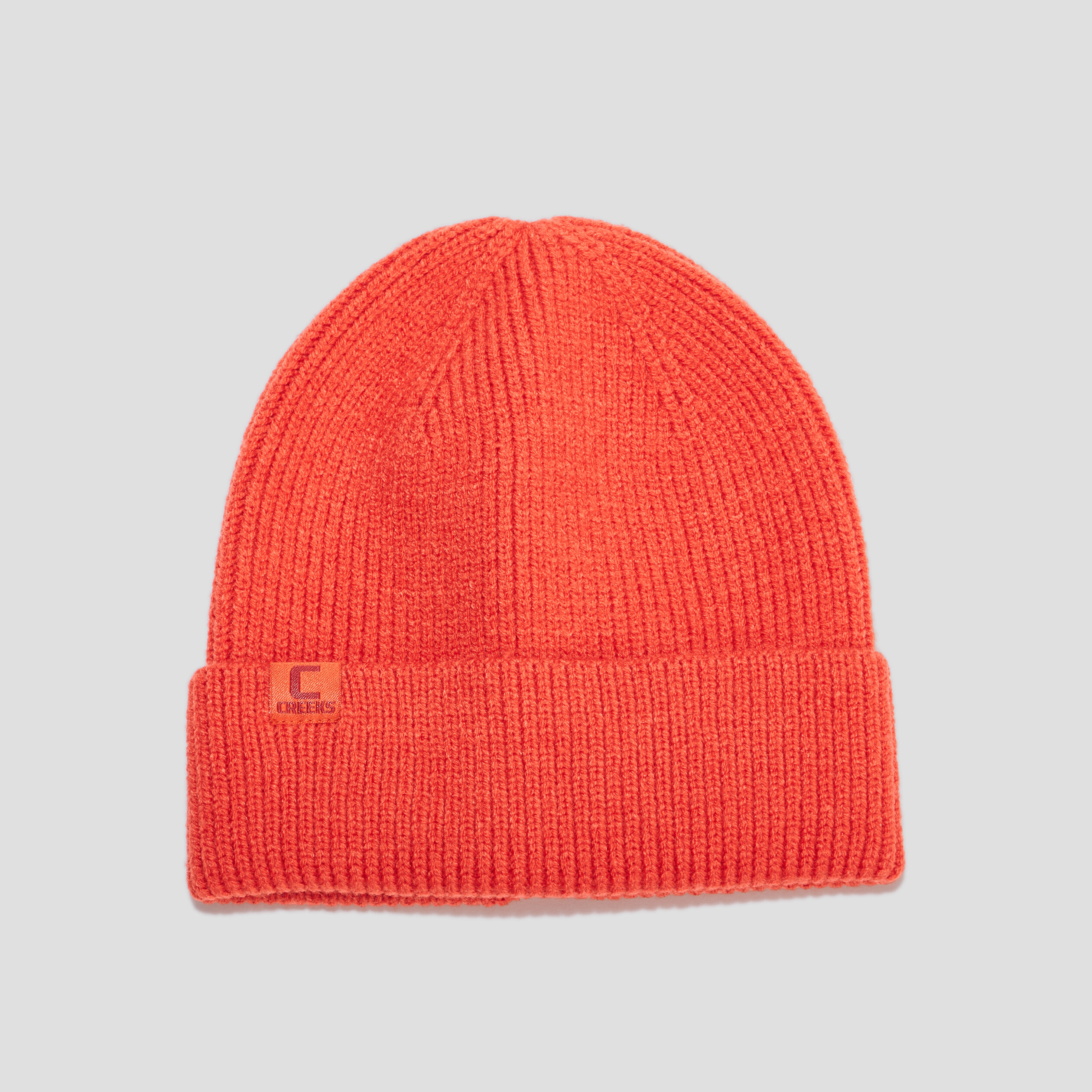 Bonnet tricoté Creeks orange foncé femme
