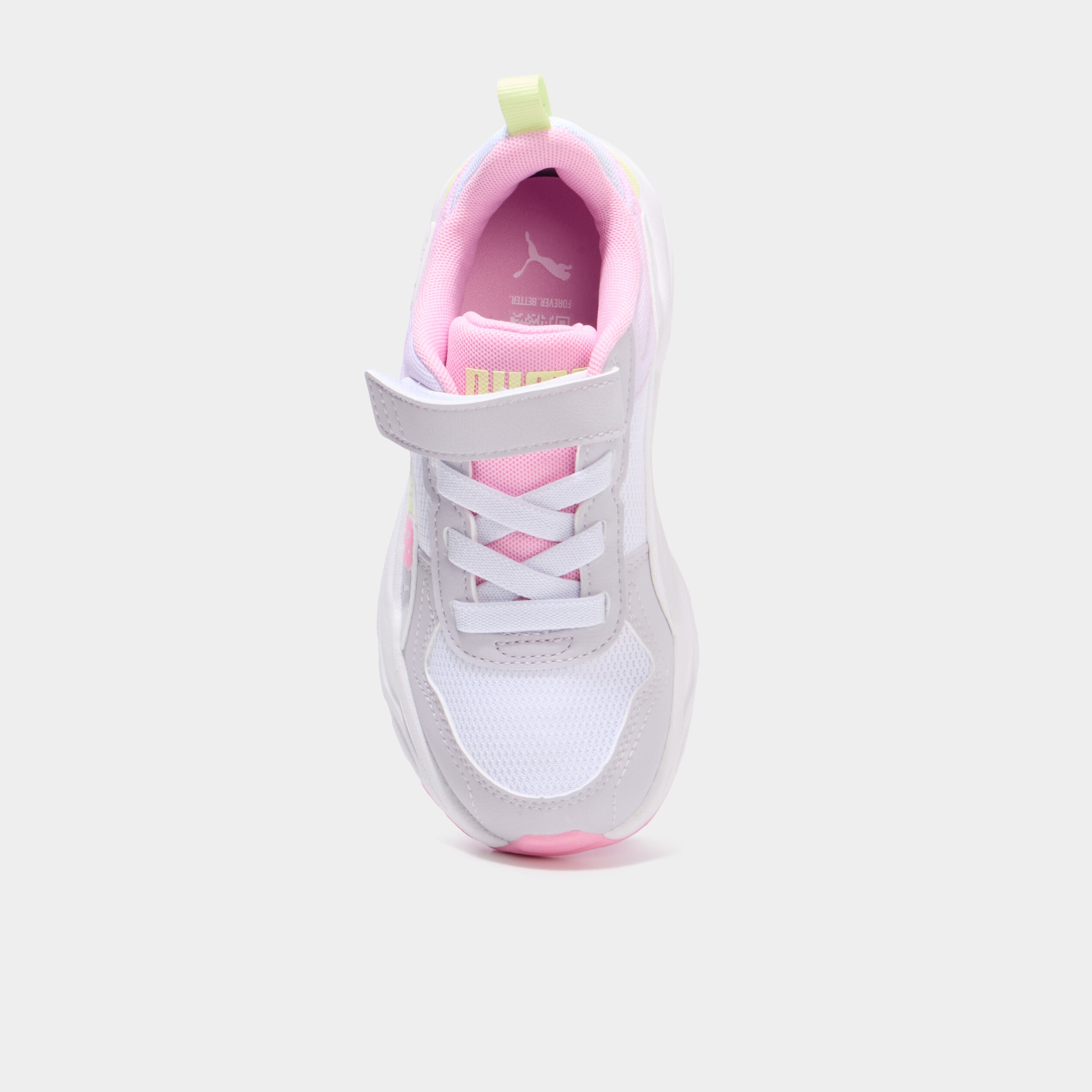 Baskets running &agrave; scratchs Puma Trinity rose clair fille