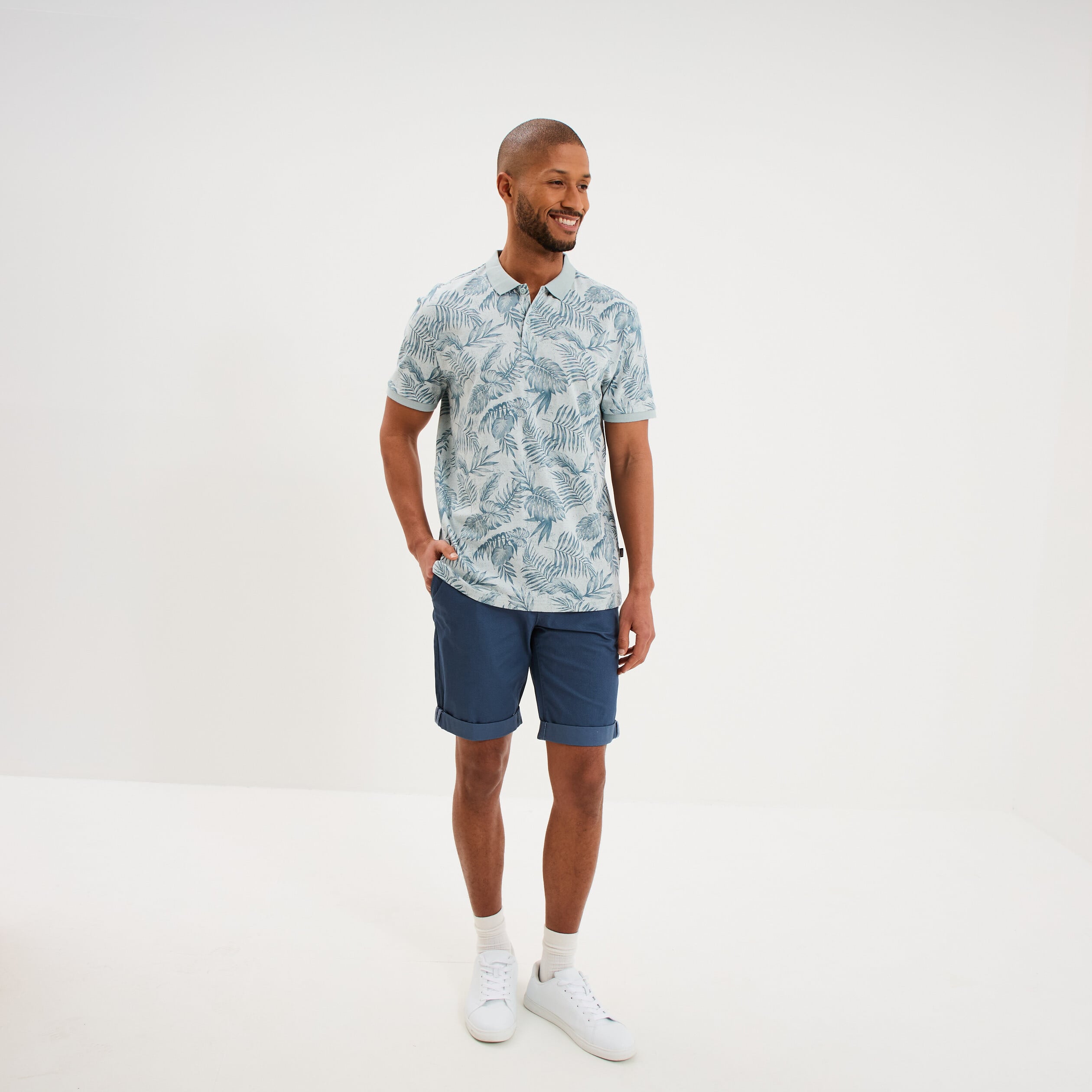 Polo jersey droit manches courtes coton gris homme