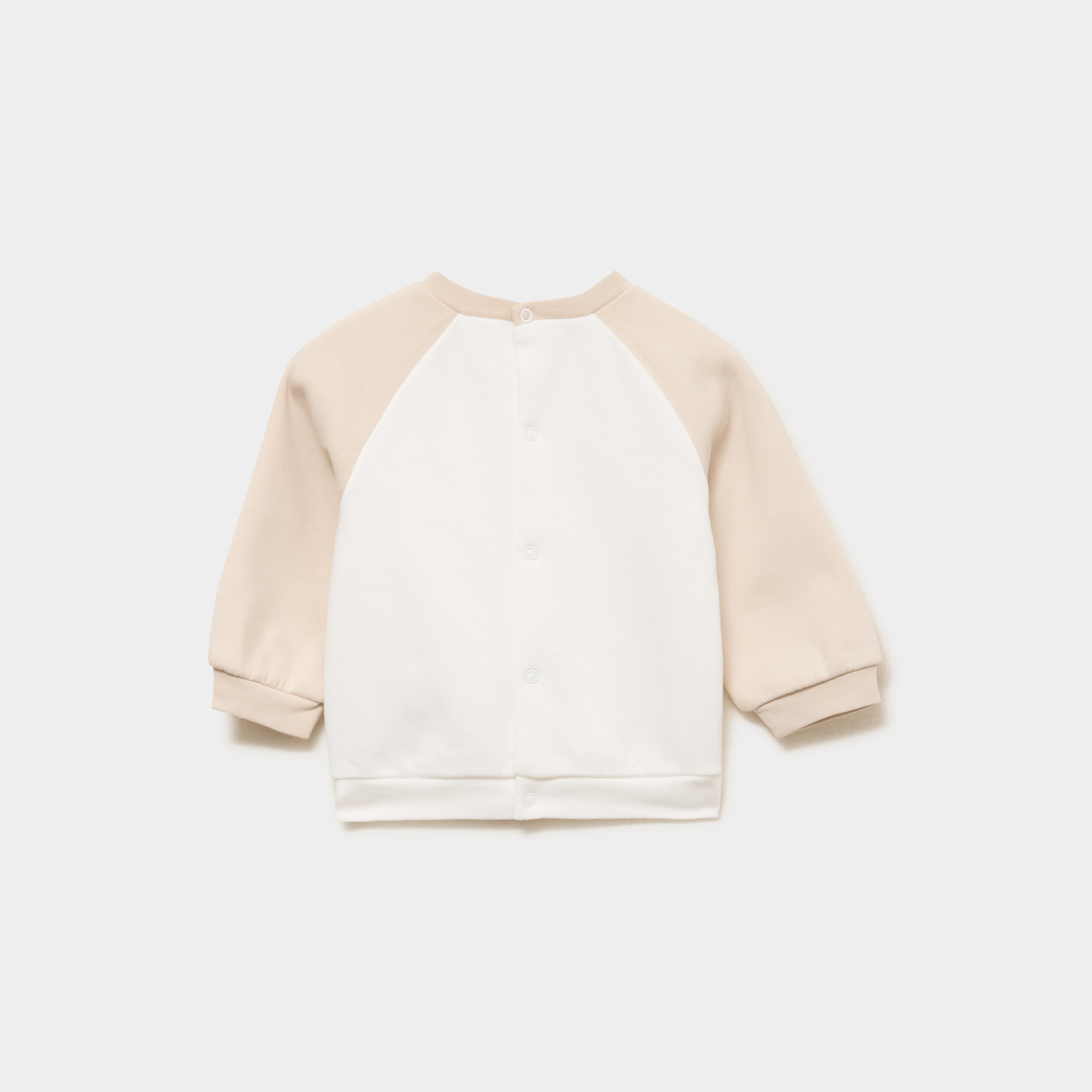 Ensemble 3 pi&egrave;ces avec sweat et pantalon blanc b&eacute;b&eacute;