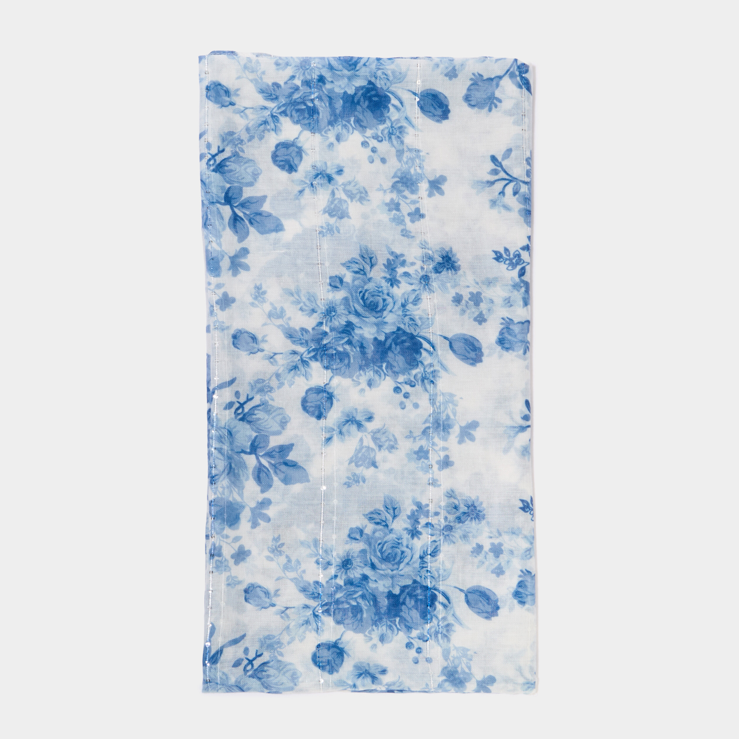 Foulard avec sequins bleu femme