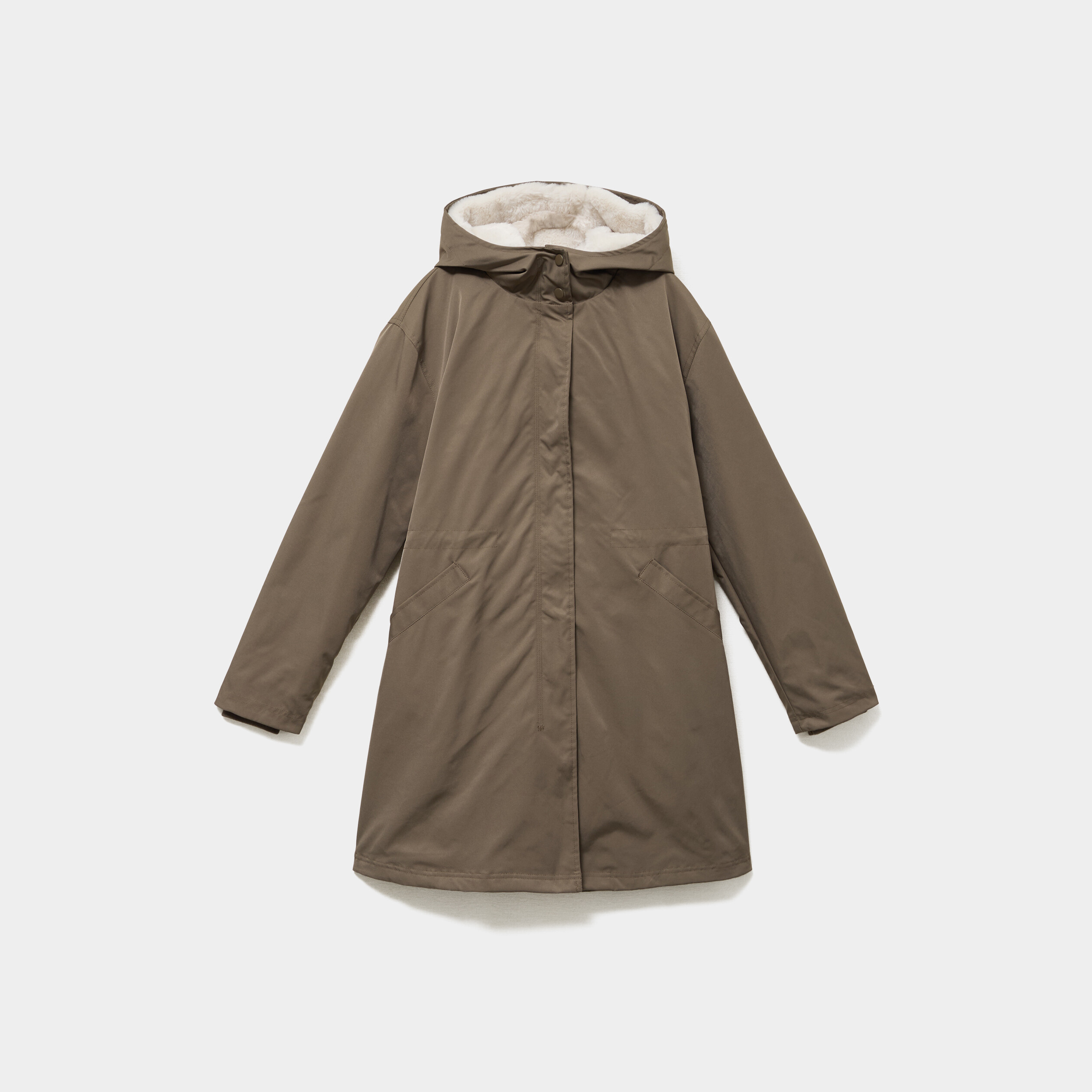 Parka 3-en-1 avec capuche amovible marron fonc&eacute; femme