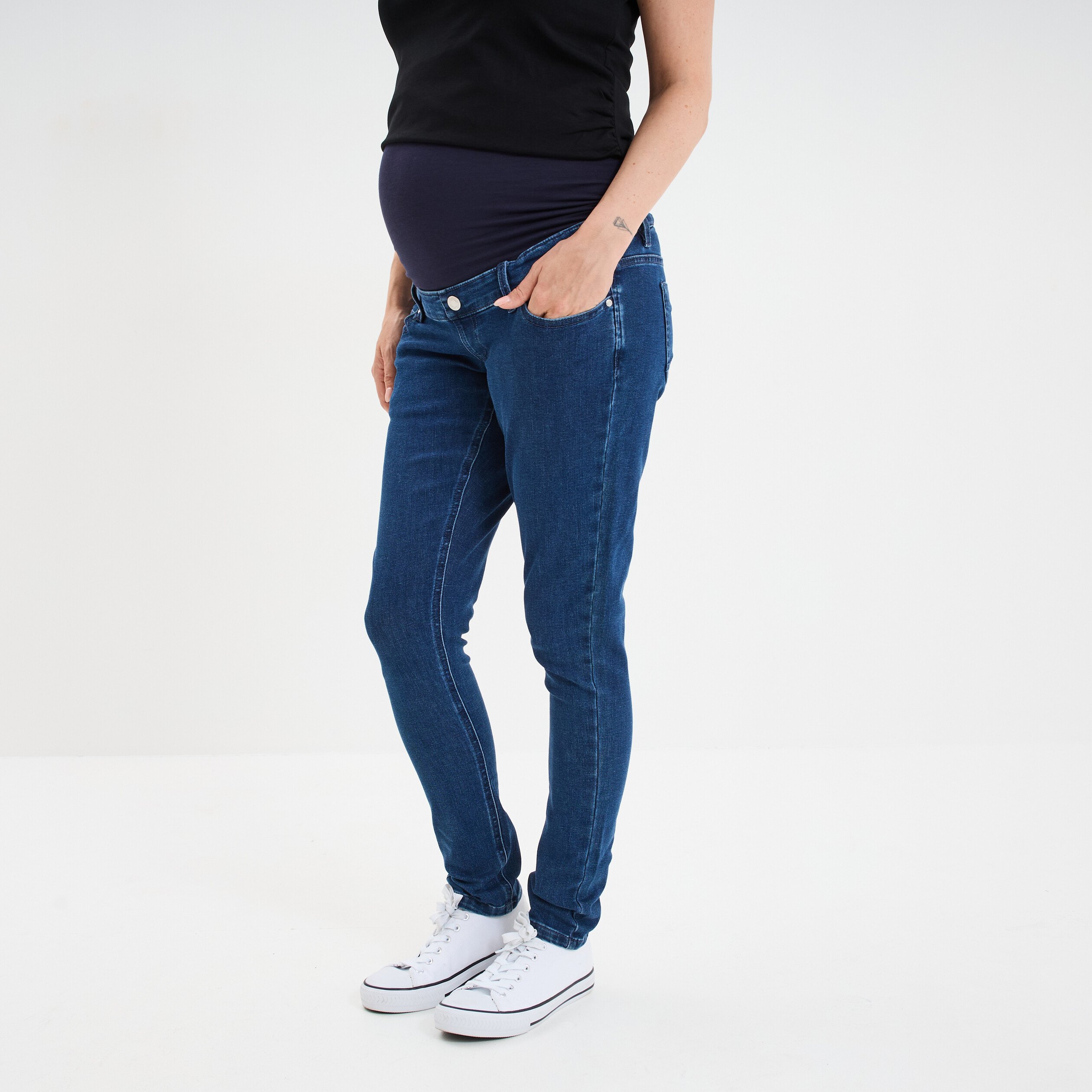 jeans grossesse skinny avec bandeau denim stone femmemater Jeans grossesse skinny avec bandeau denim stone femme maternité