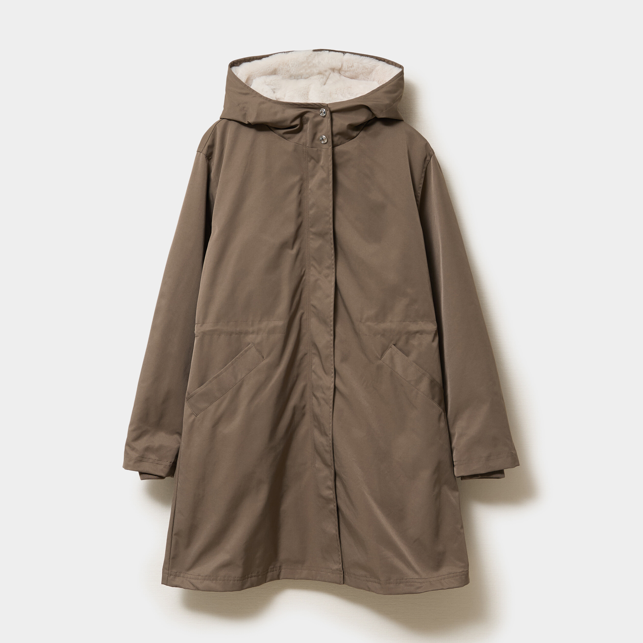 Parka 3-en-1 gilet fourr&eacute; marron fonc&eacute; femme