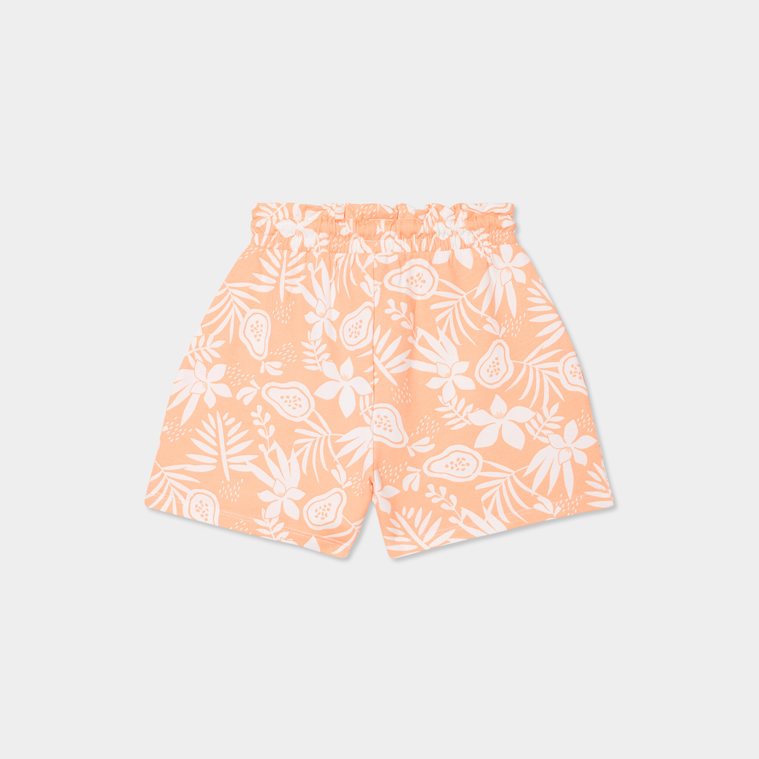 Short jogging slouchy orange fille