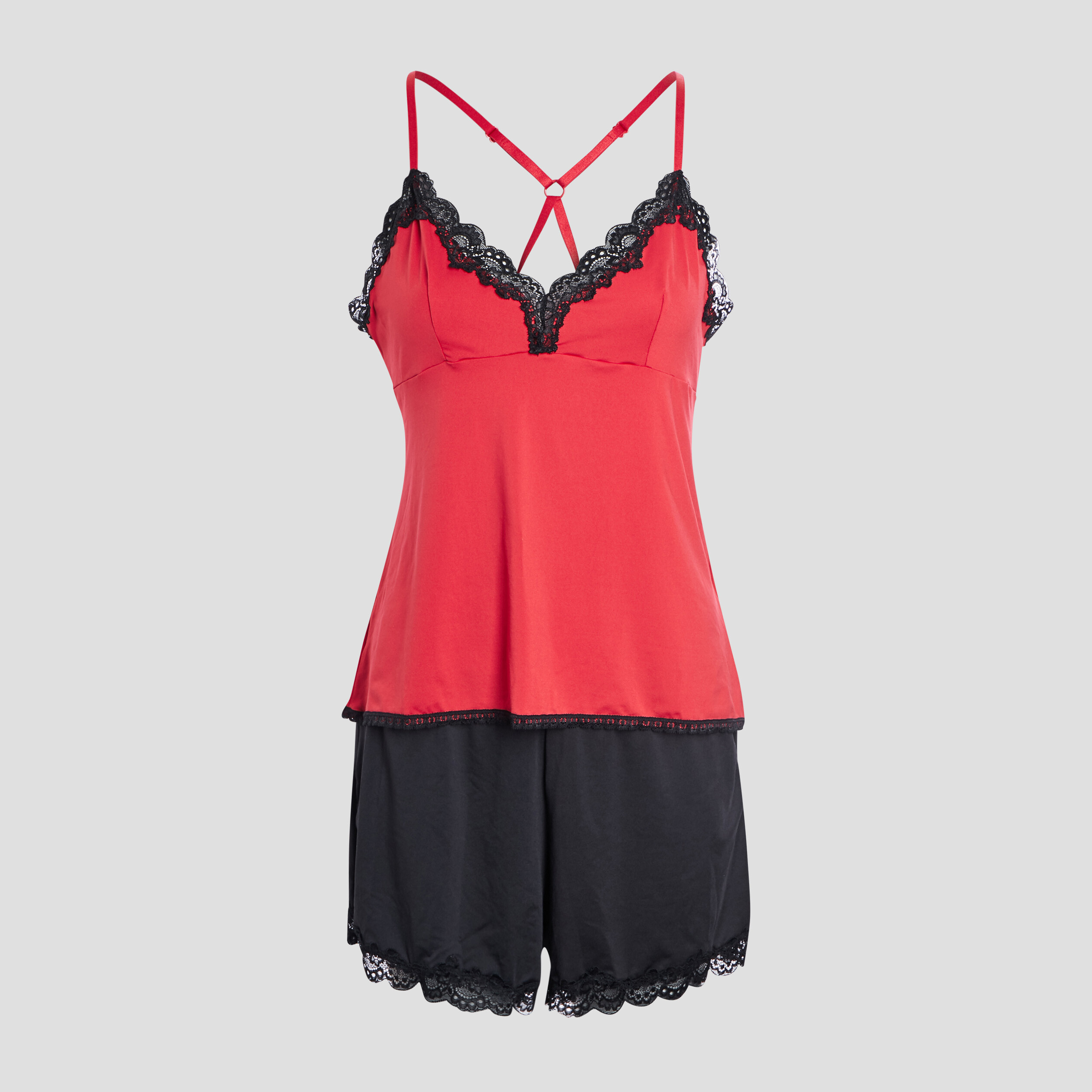 ensemble pyjama 2 pieces rouge femme Ensemble pyjama 2 pièces rouge femme
