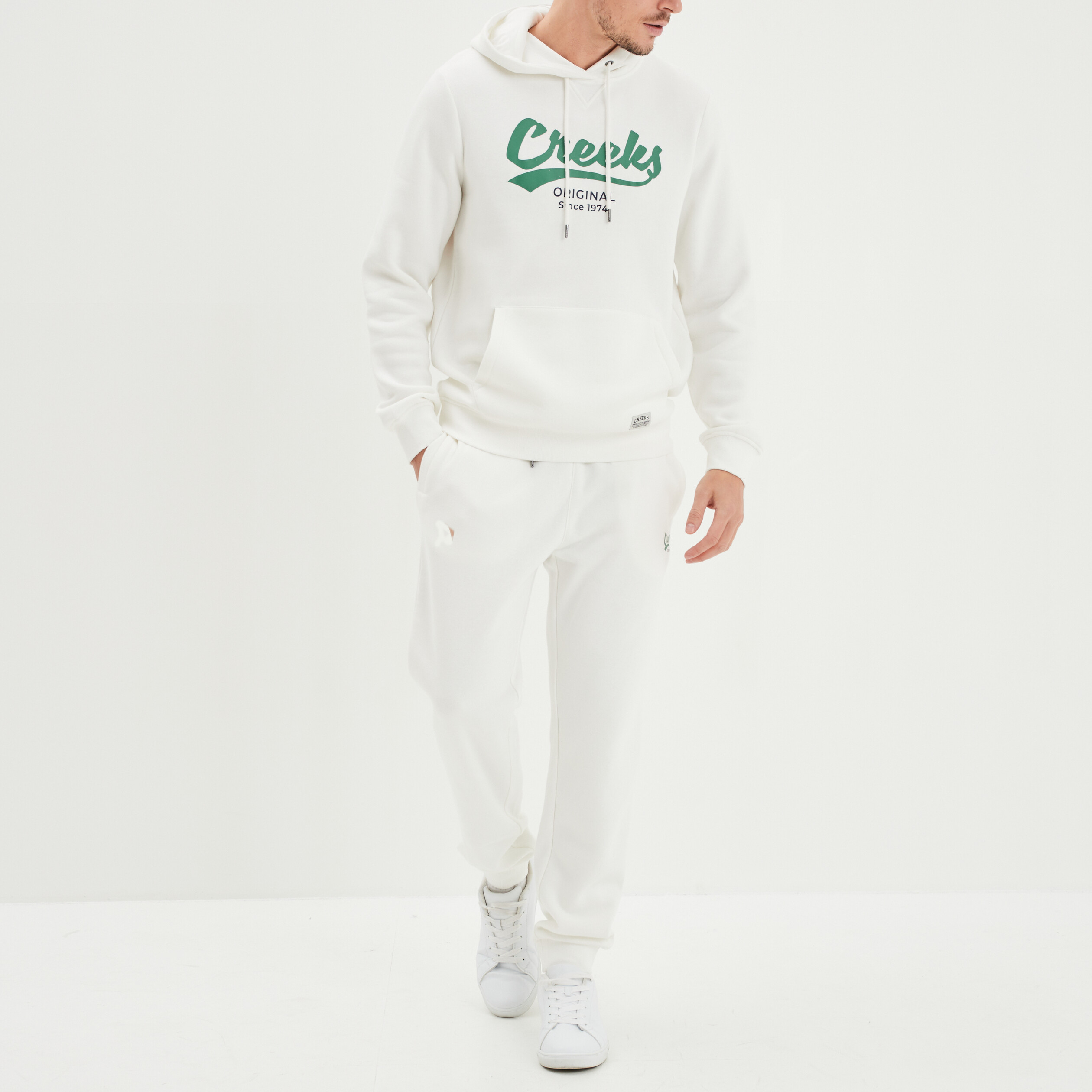 pantalon de jogging droit creeks blanc homme Pantalon de jogging droit Creeks blanc homme