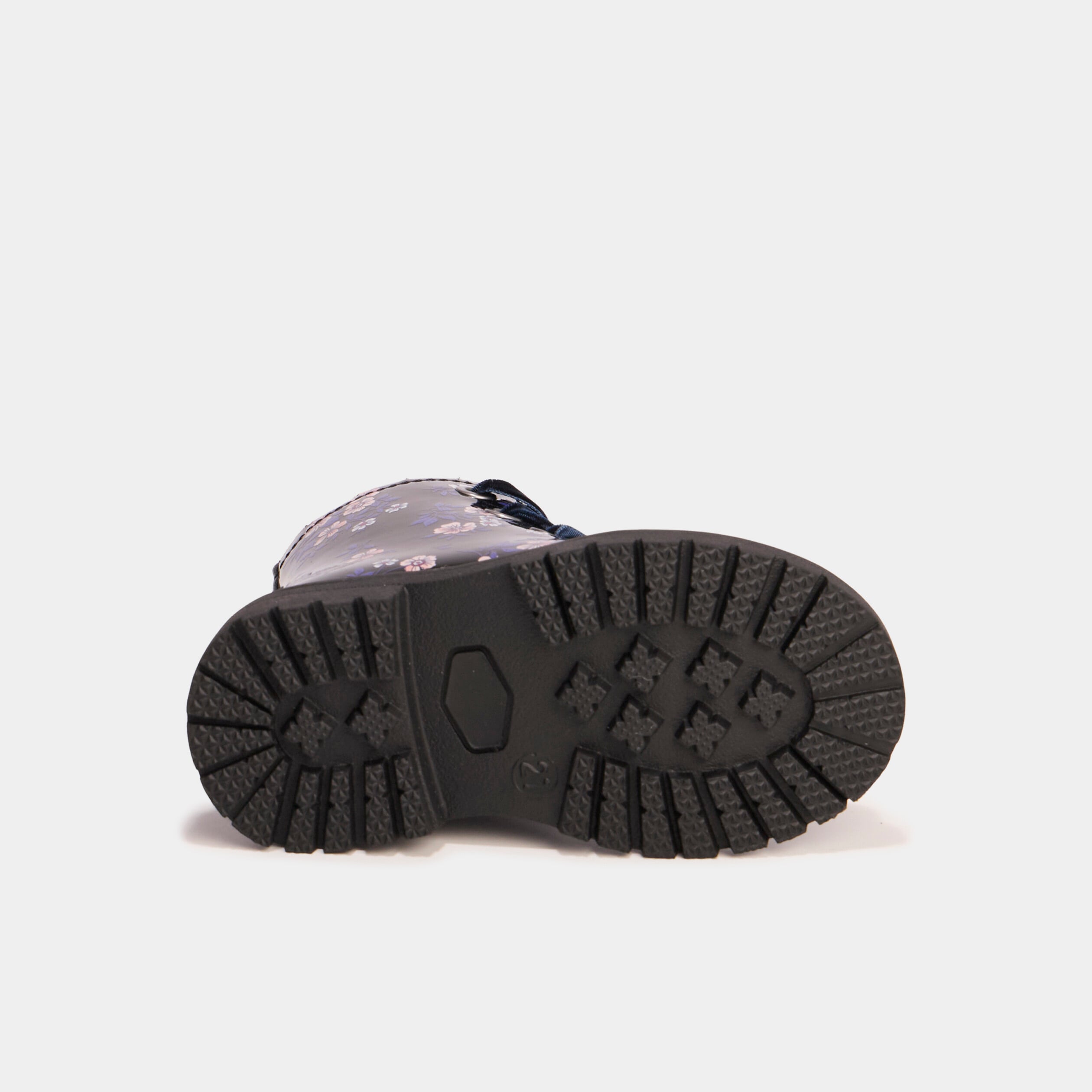 Boots crant&eacute;es &agrave; lacets noir b&eacute;b&eacute; fille