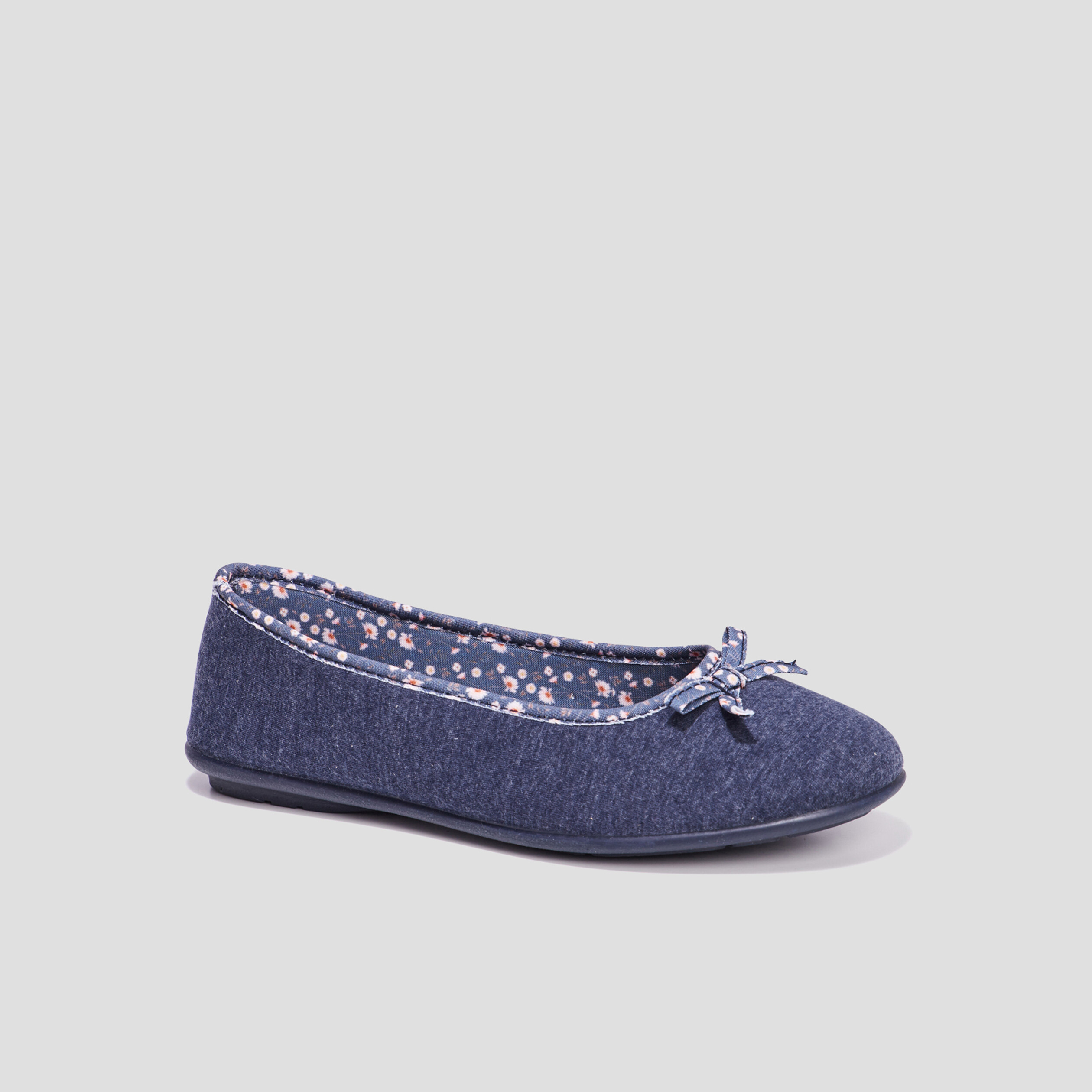 chaussons ballerines a noeuds bleu femme Chaussons ballerines à noeuds bleu femme
