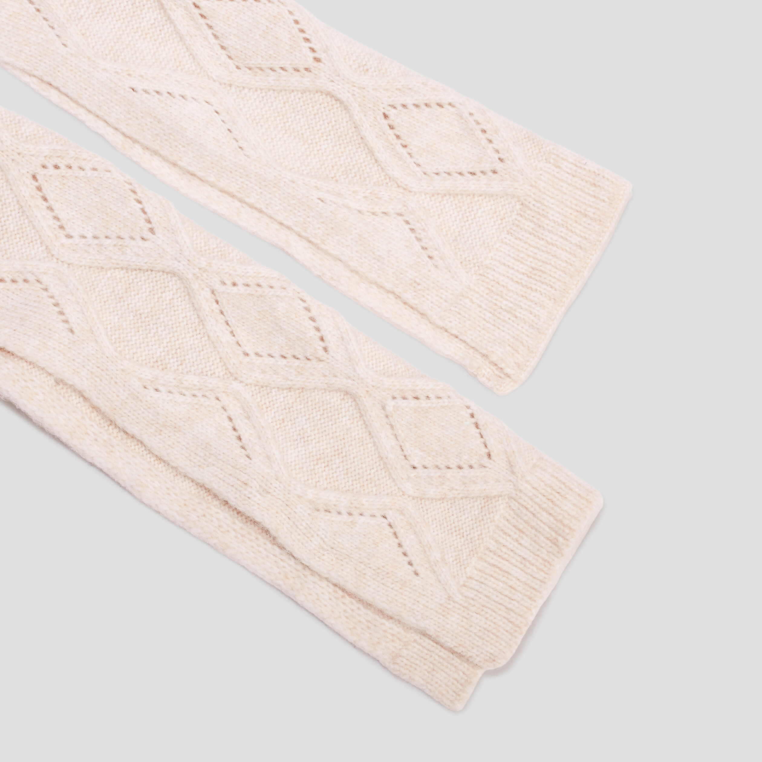Ensemble bonnet et écharpe tricot sable femme