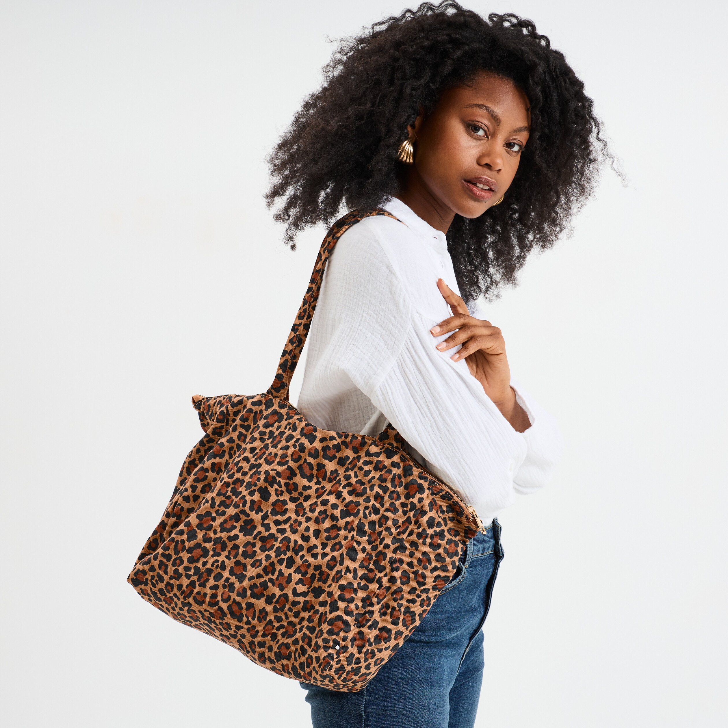sac shopper avec anses sable femme Sac shopper avec anses sable femme