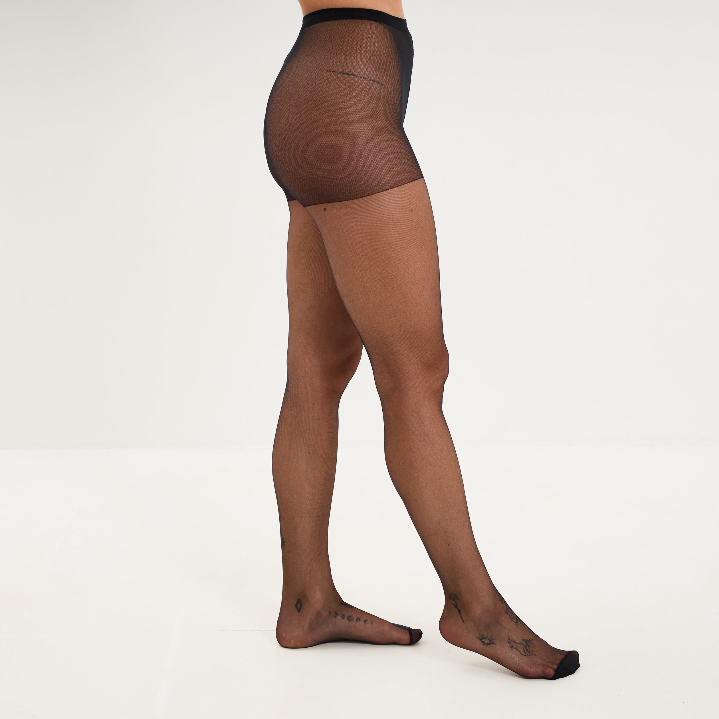 Lot de 3 Collants semi-transparents noir femme