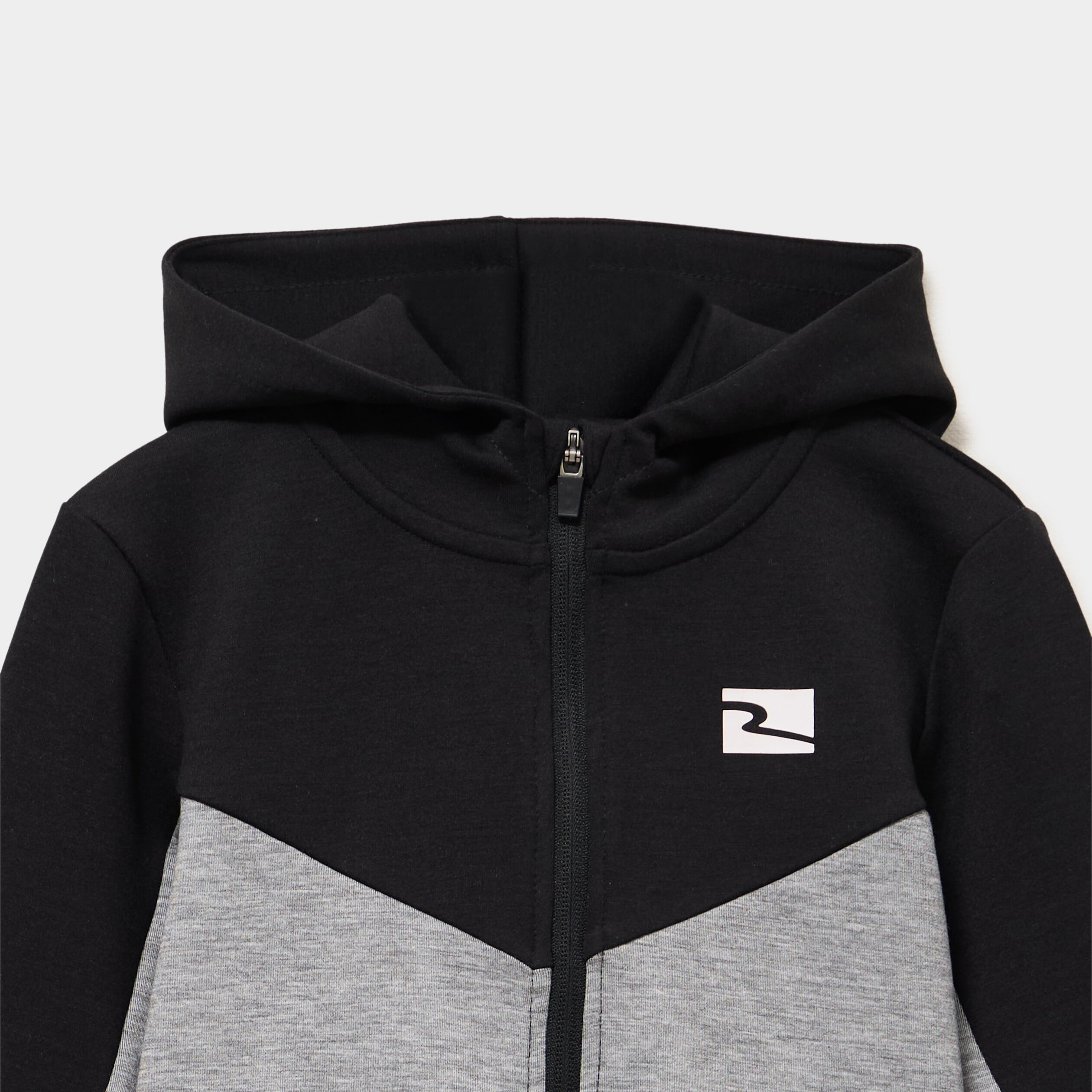 Sweat zipp&eacute; &agrave; capuche noir gar&ccedil;on