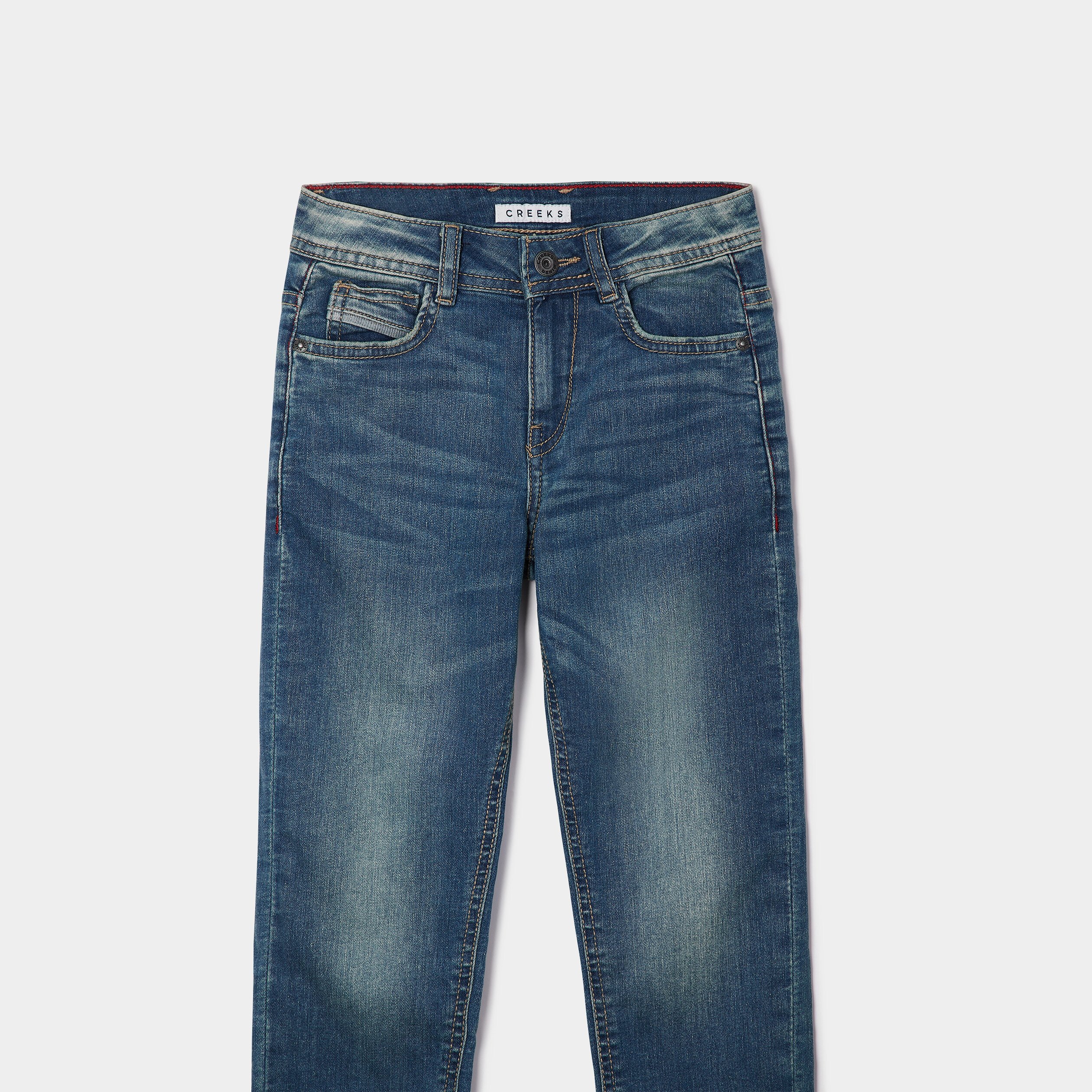 jeans slim stretch creeks denim double stone garcon Jeans slim stretch Creeks denim double stone garçon