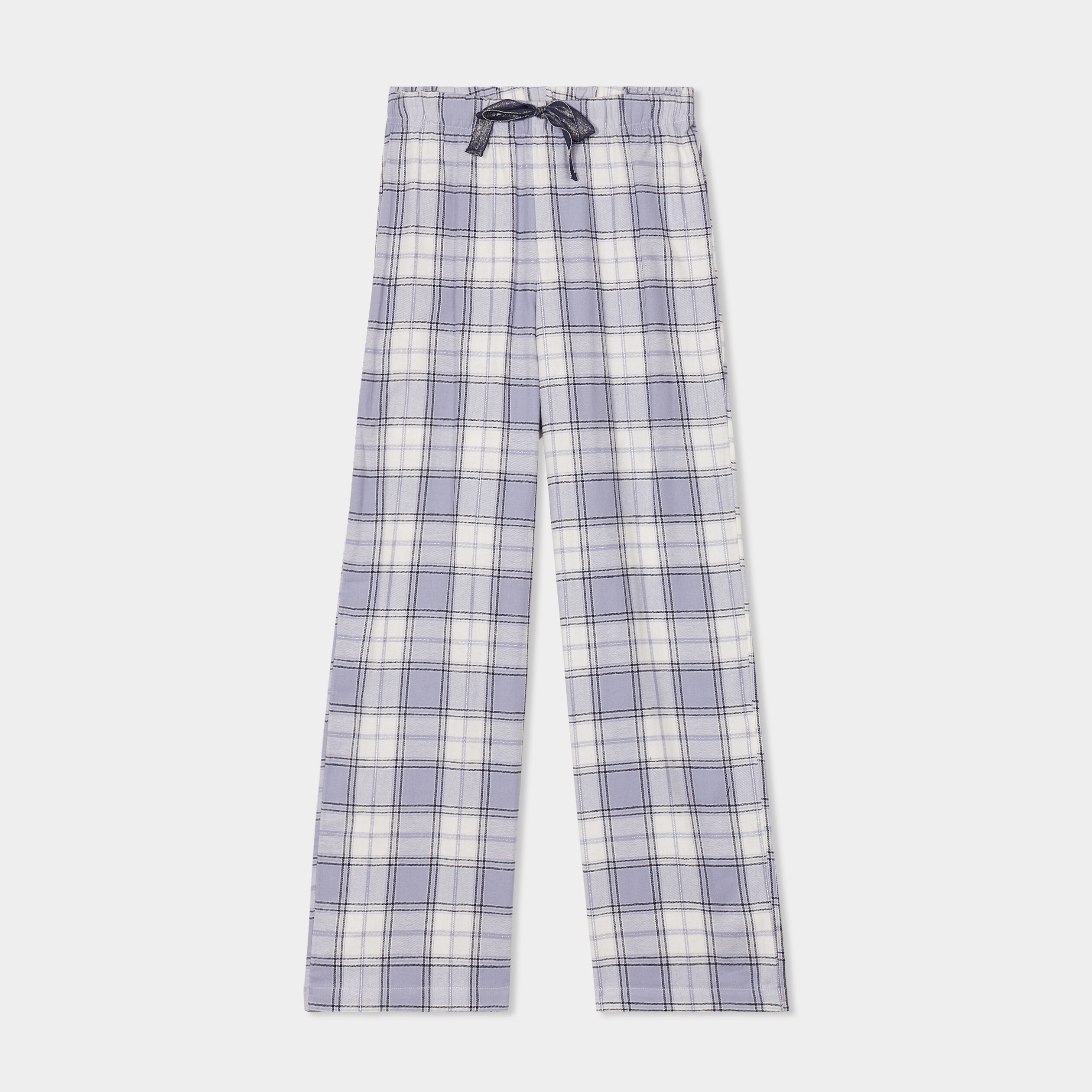 pantalon de pyjama en coton ajusable bleu femme Pantalon de pyjama en coton ajusable bleu femme