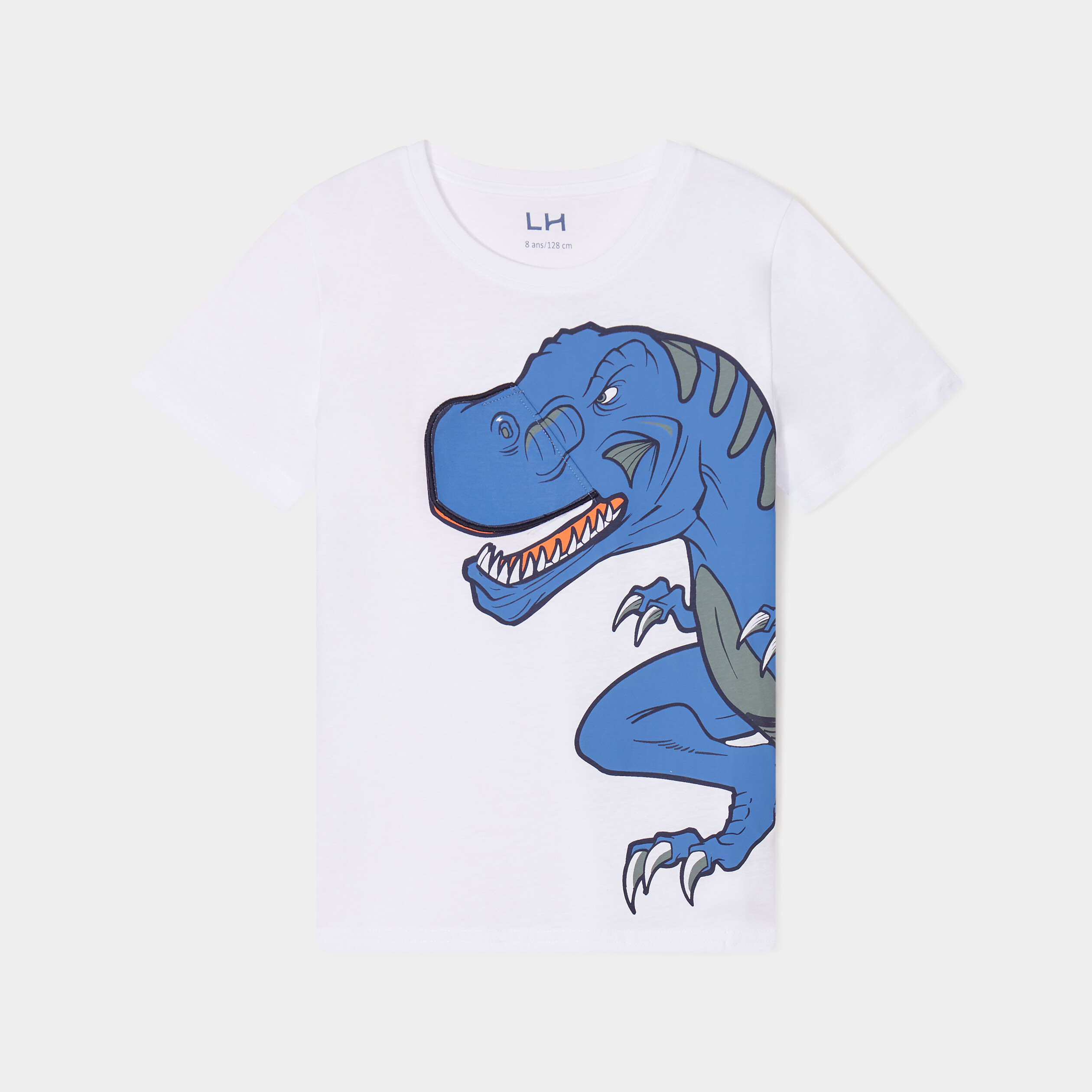 t shirt detail fantaisie manches courtes blanc garcon T-shirt détail fantaisie manches courtes blanc garçon