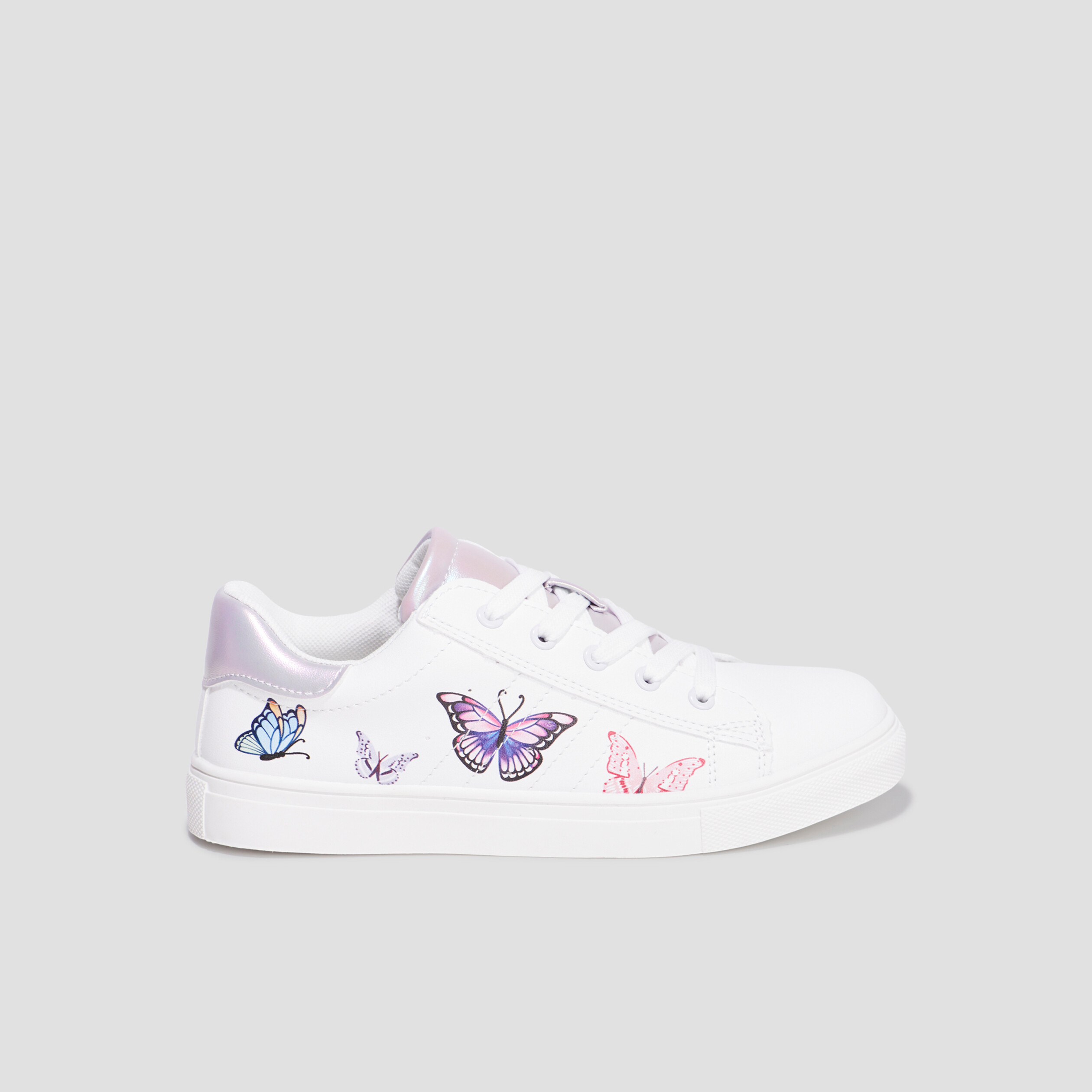Tennis basses zippées Liberto blanc fille
