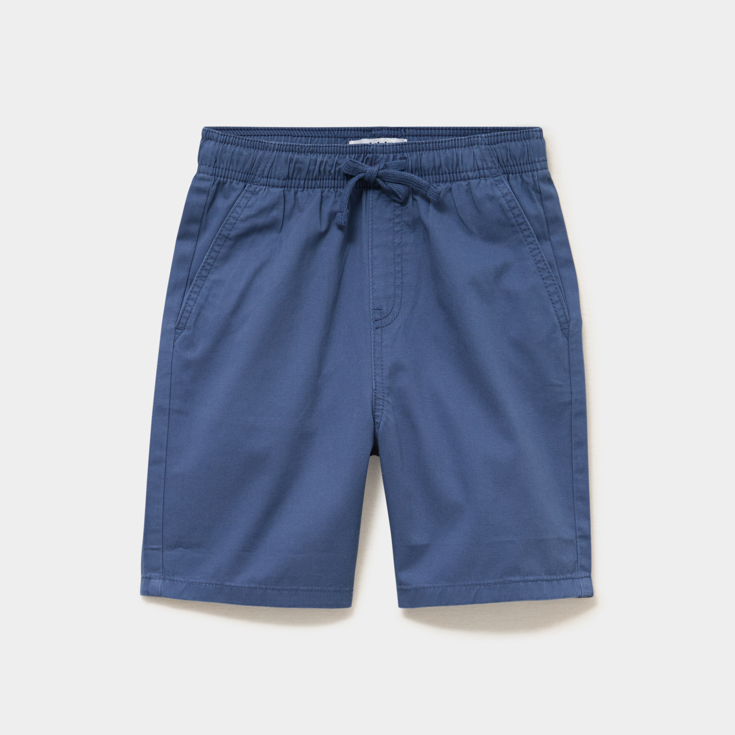 Bermuda short loose &eacute;lastiqu&eacute; coton bleu fonc&eacute; gar&ccedil;on