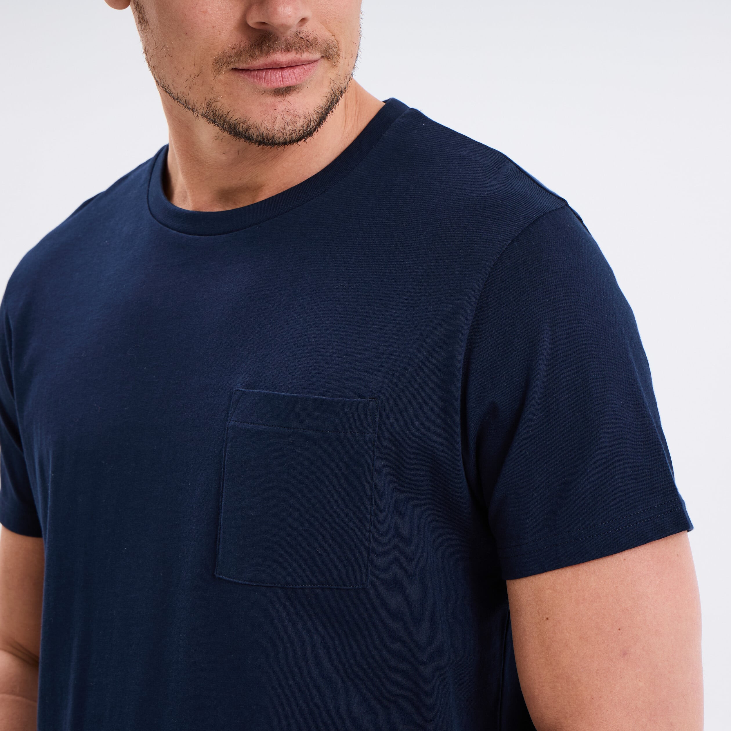 Ensemble pyjama short et t-shirt coton bleu marine homme
