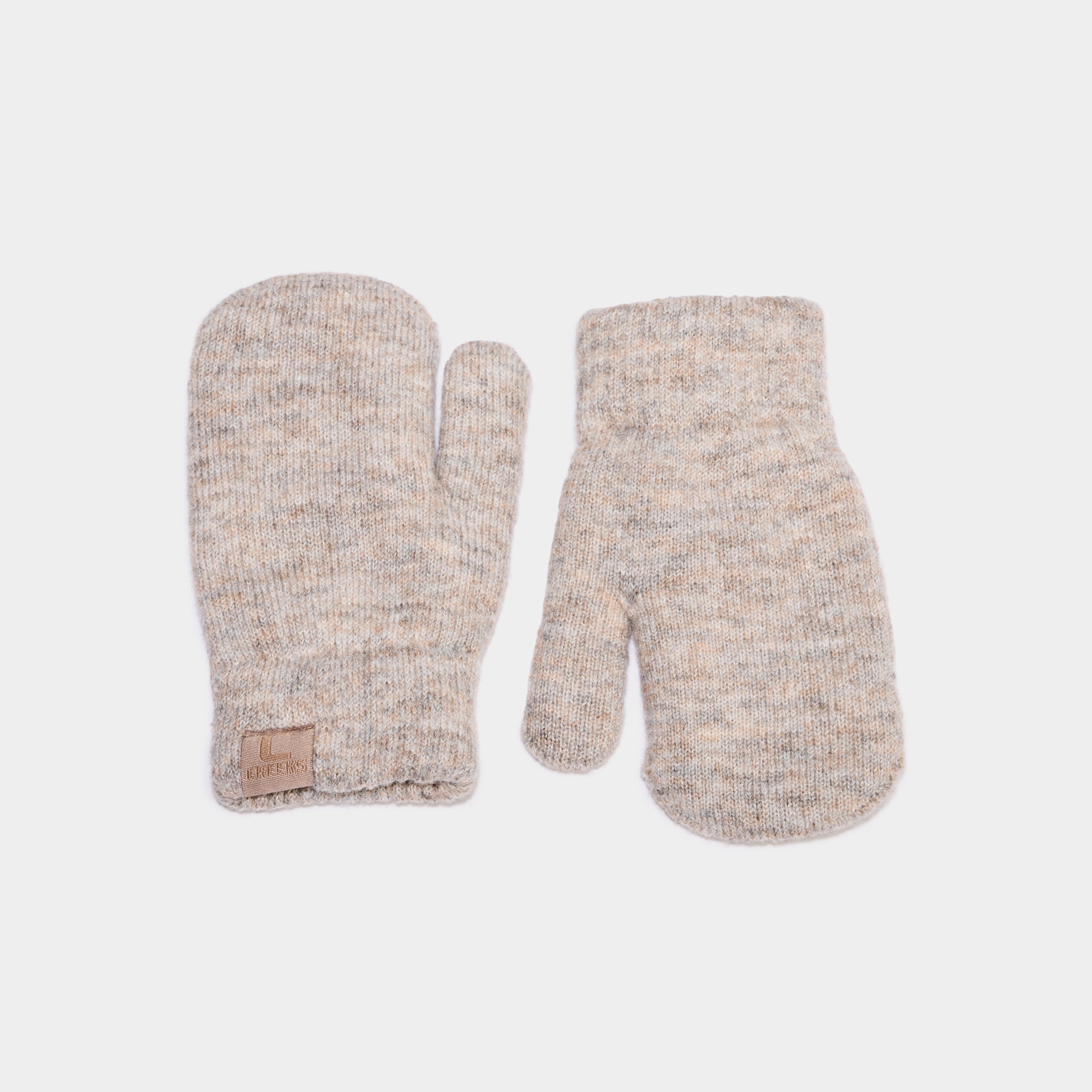 Mouffles doubl&eacute;es beige mixte