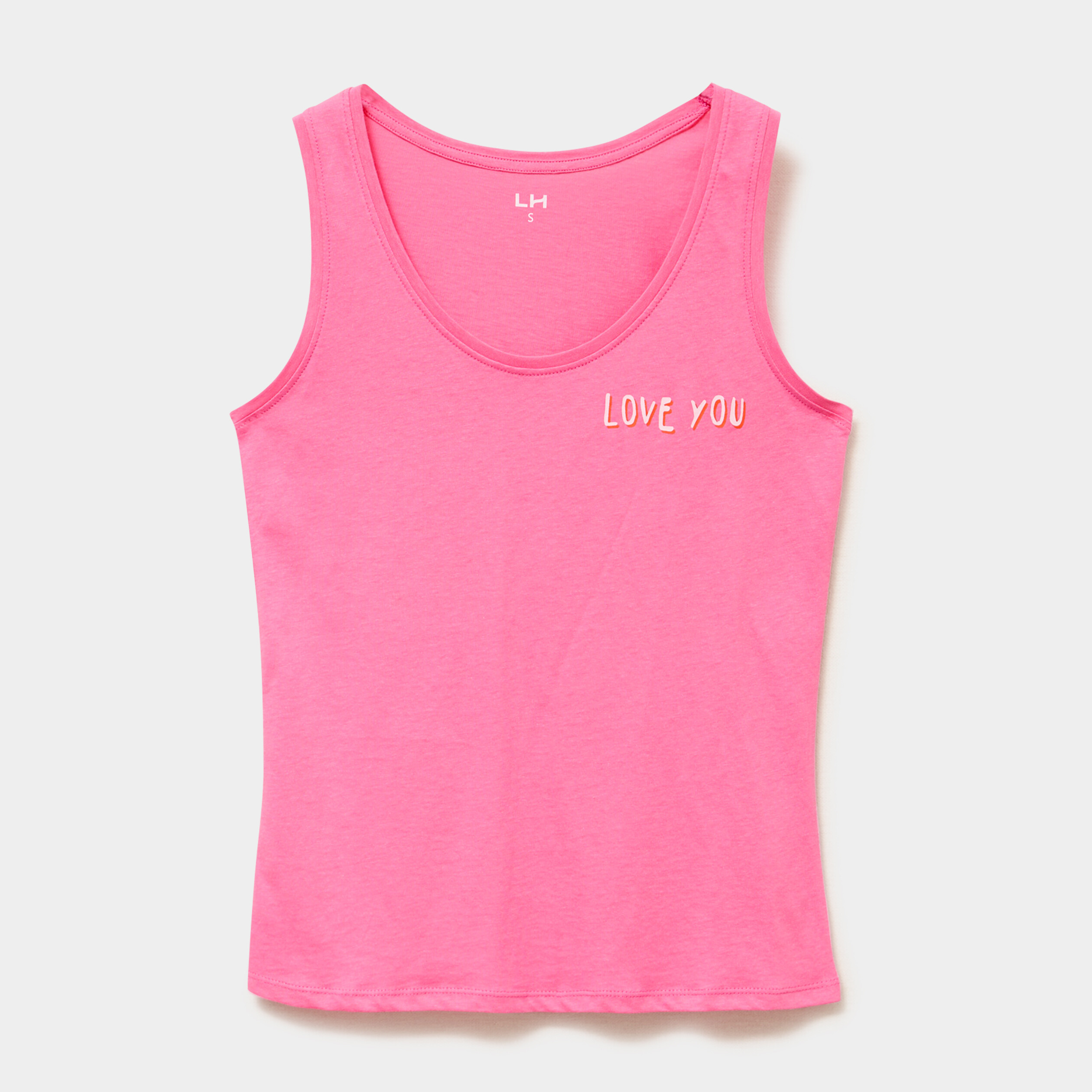 D&eacute;bardeur col rond droit coton rose femme