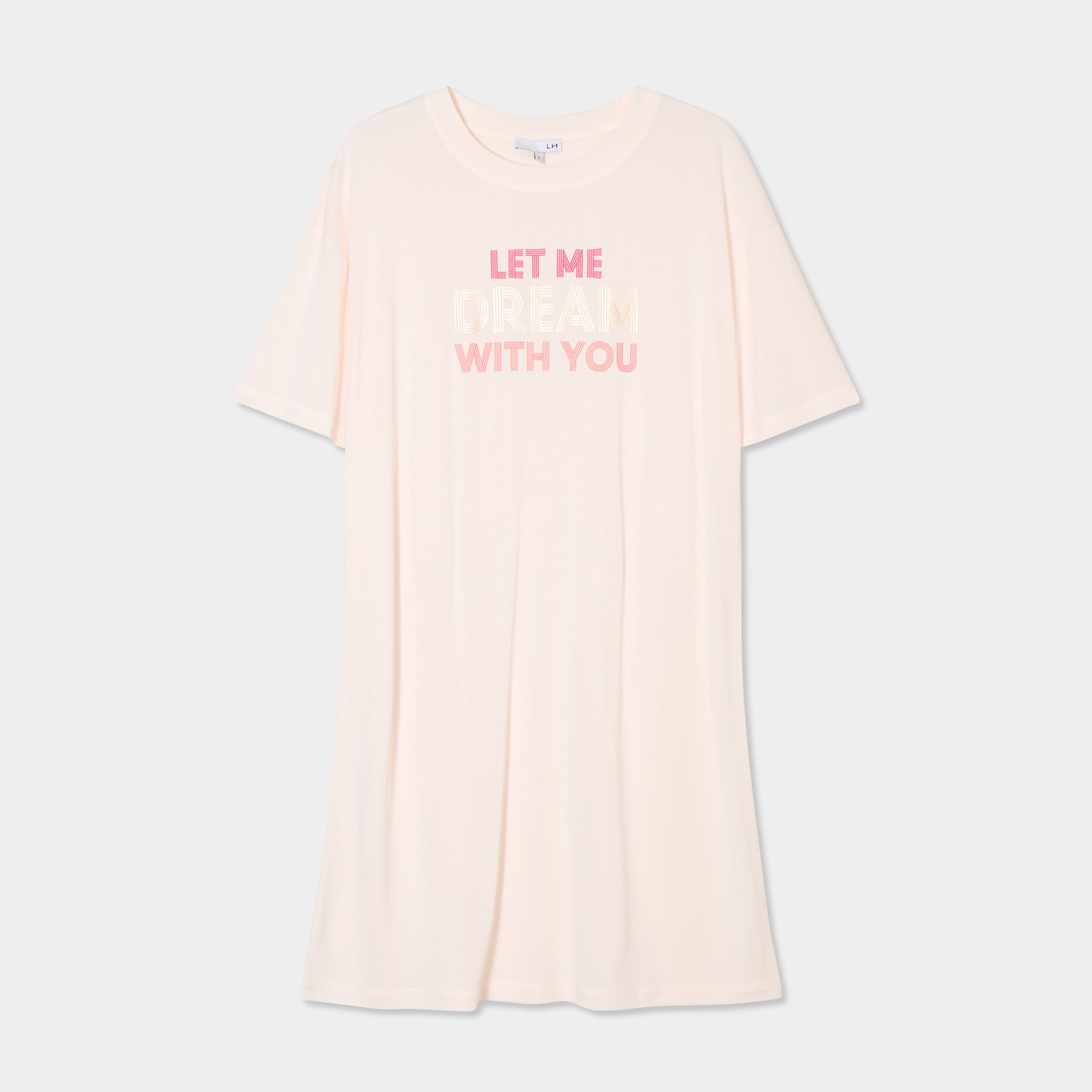 chemise de nuit manches courtes vieux rose femme Chemise de nuit manches courtes vieux rose femme