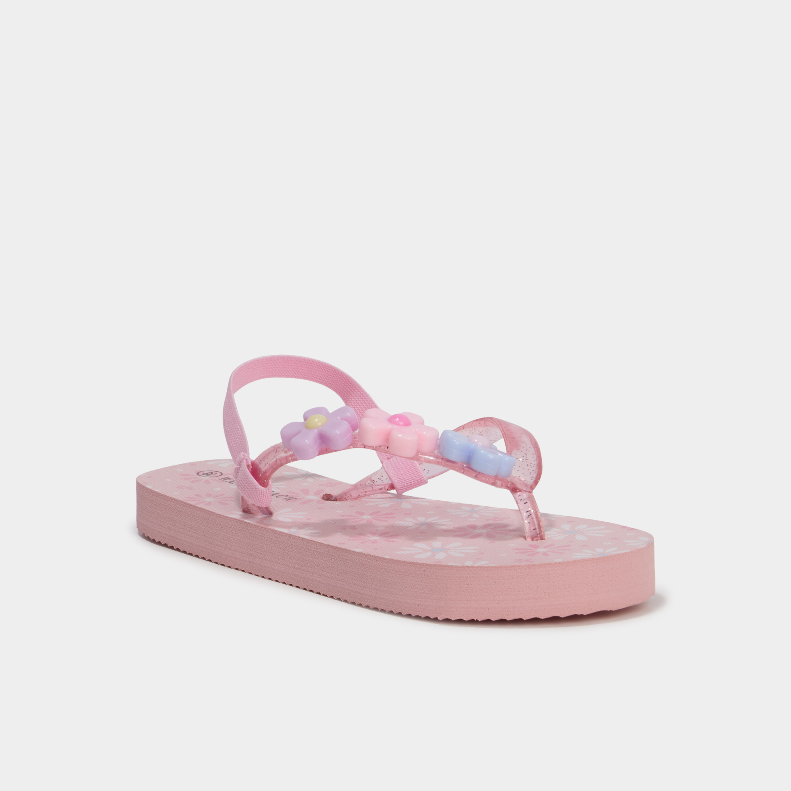 Tongs d&eacute;tails fantaisie rose fille