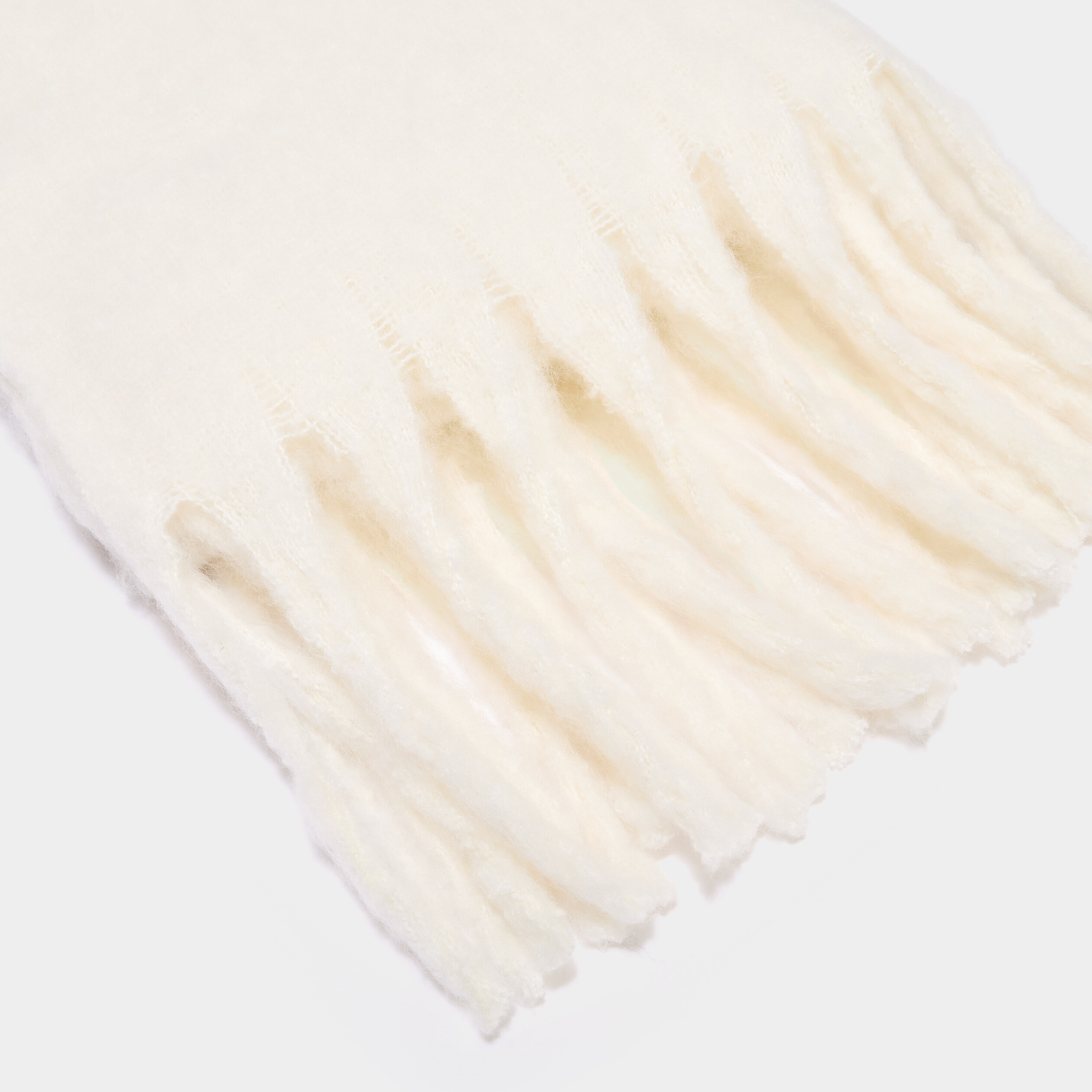 &Eacute;charpe &agrave; franges ivoire fille