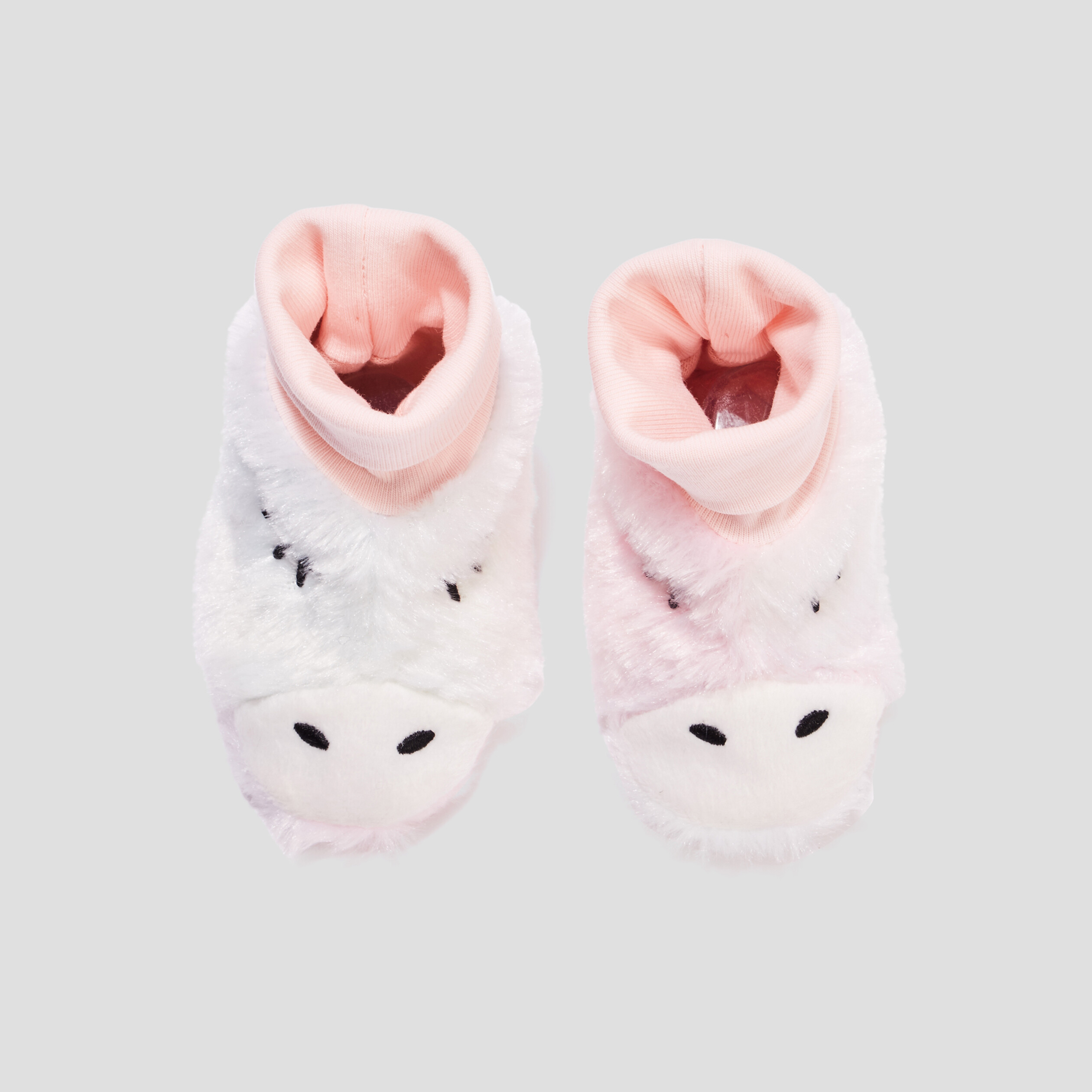 chaussettes dinterieur fourrure multicolore bebef Chaussettes d'intérieur fourrure multicolore bébé fille