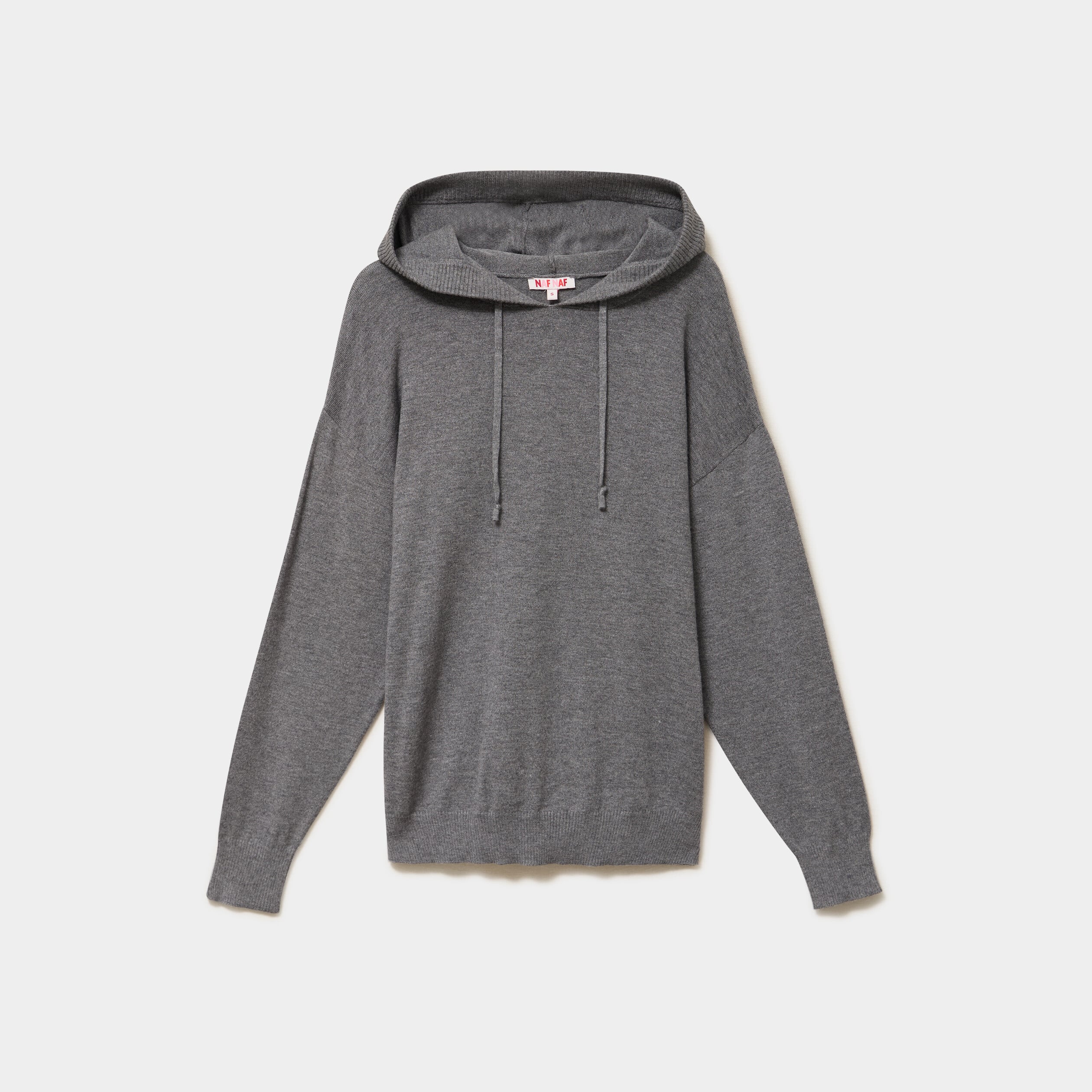 Haut de pyjama hoodie manches longues gris fonc&eacute; femme