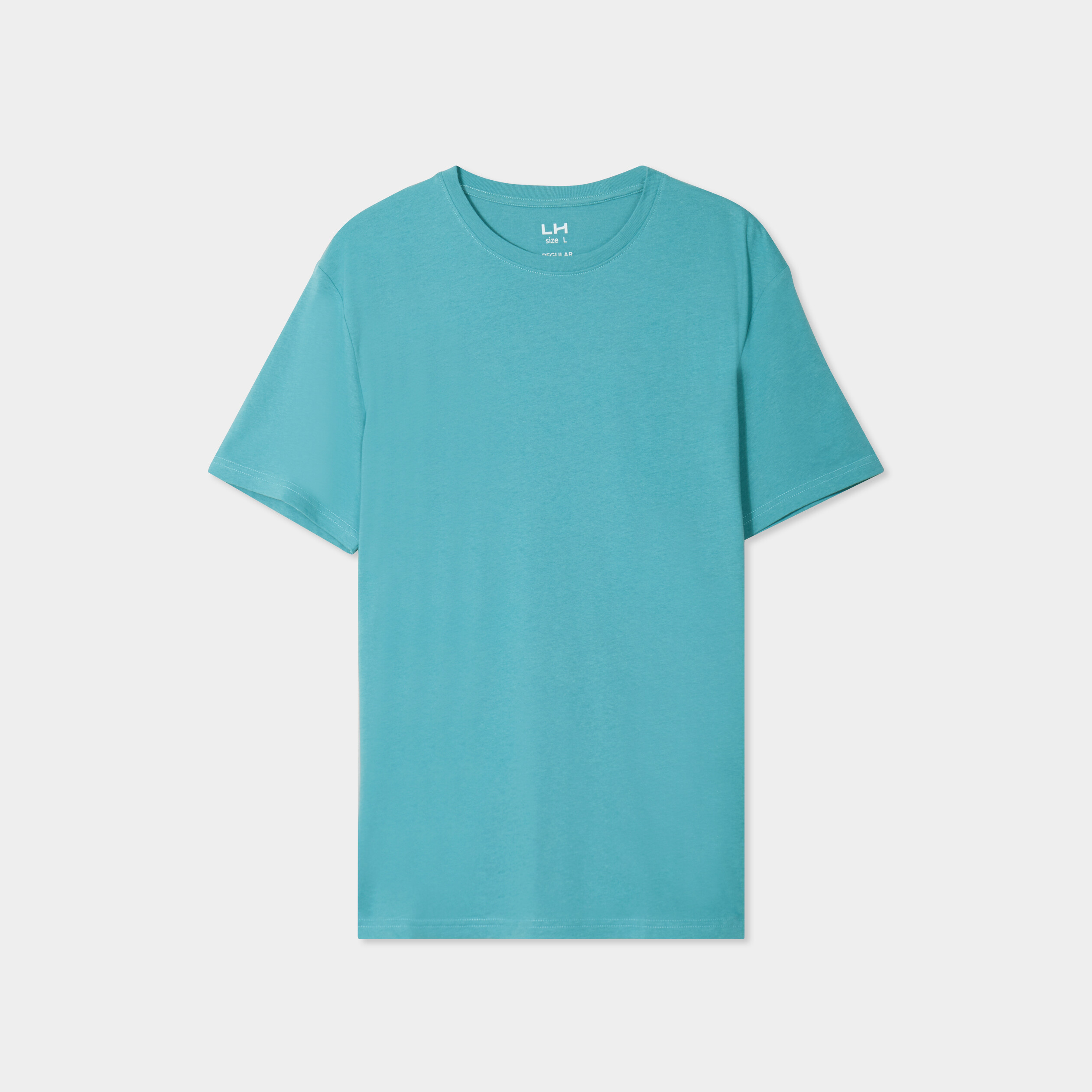 T-shirt en coton manches courtes bleu pétrole homme