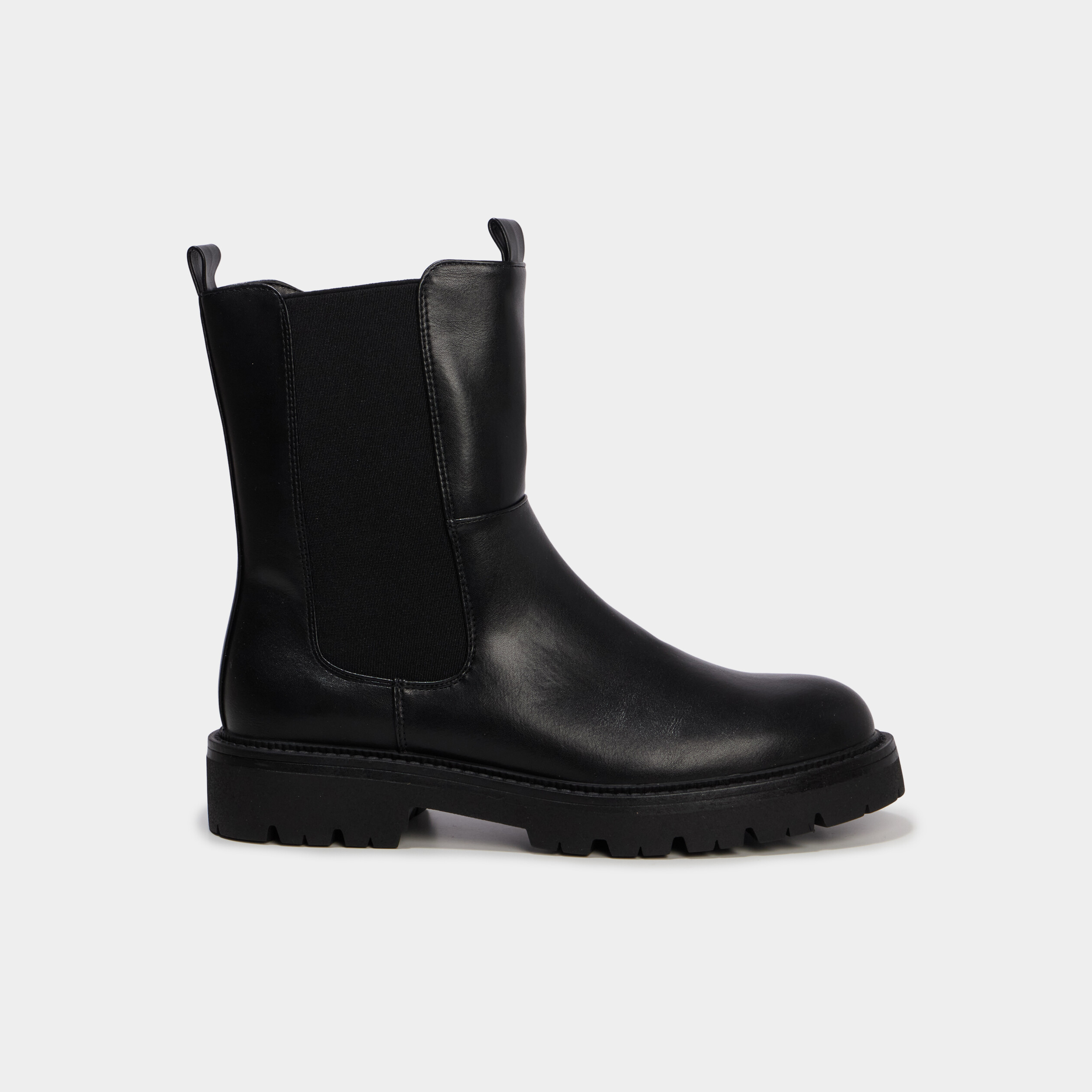 Boots chelsea zipp&eacute;es noir femme