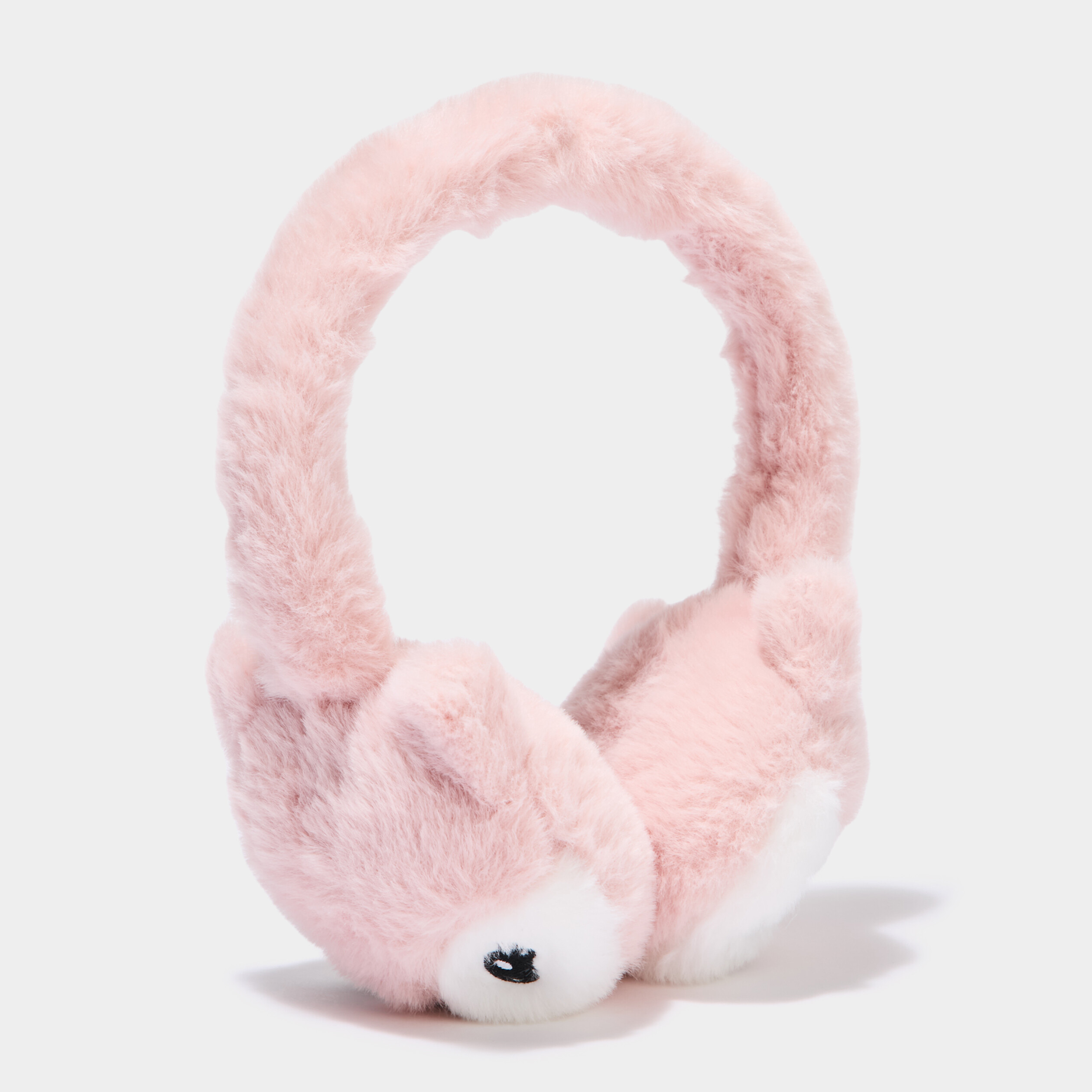 Cache-oreilles fausse fourrure rose fille