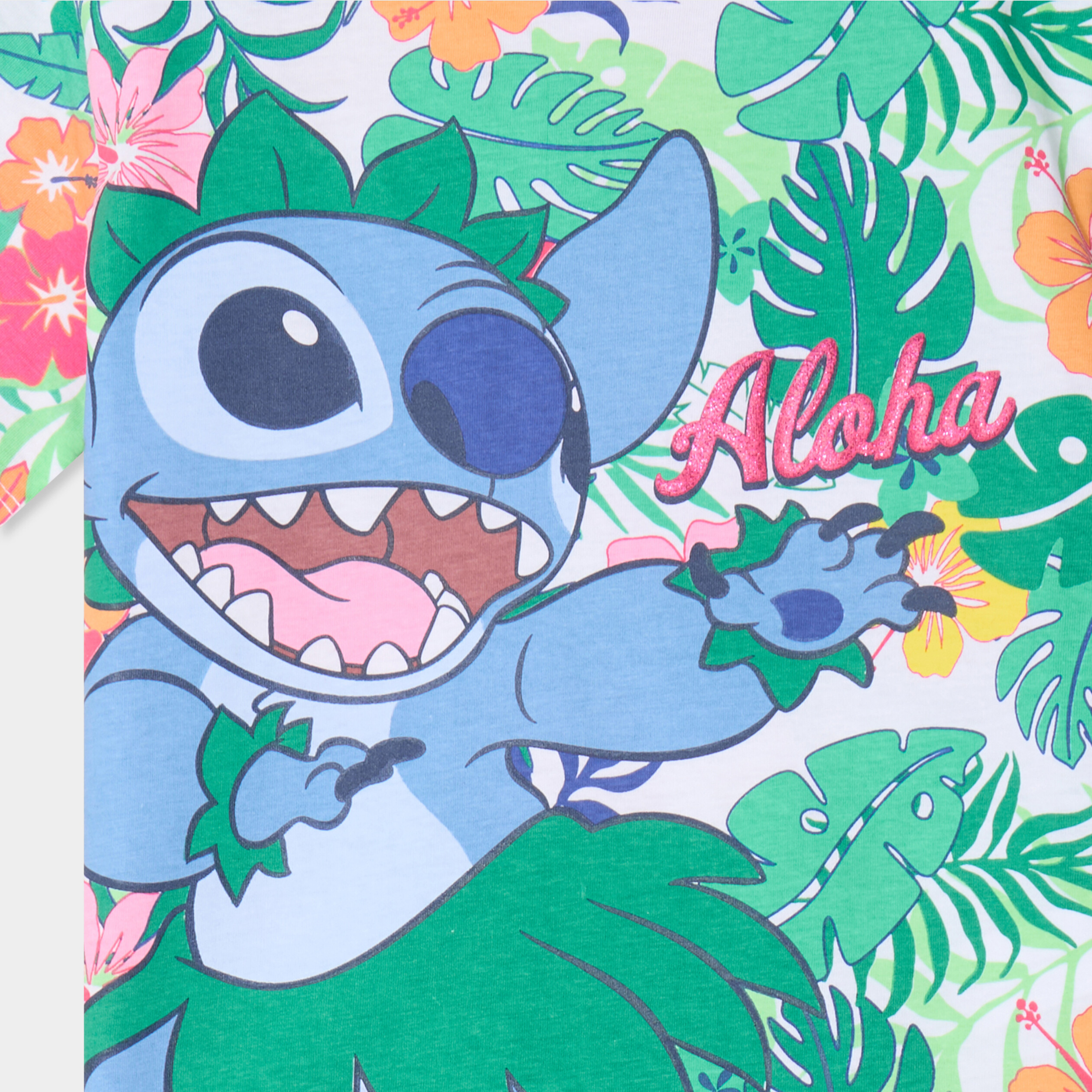 t shirt manches courtes coton stitch multicolore fille T-shirt manches courtes coton Stitch multicolore fille