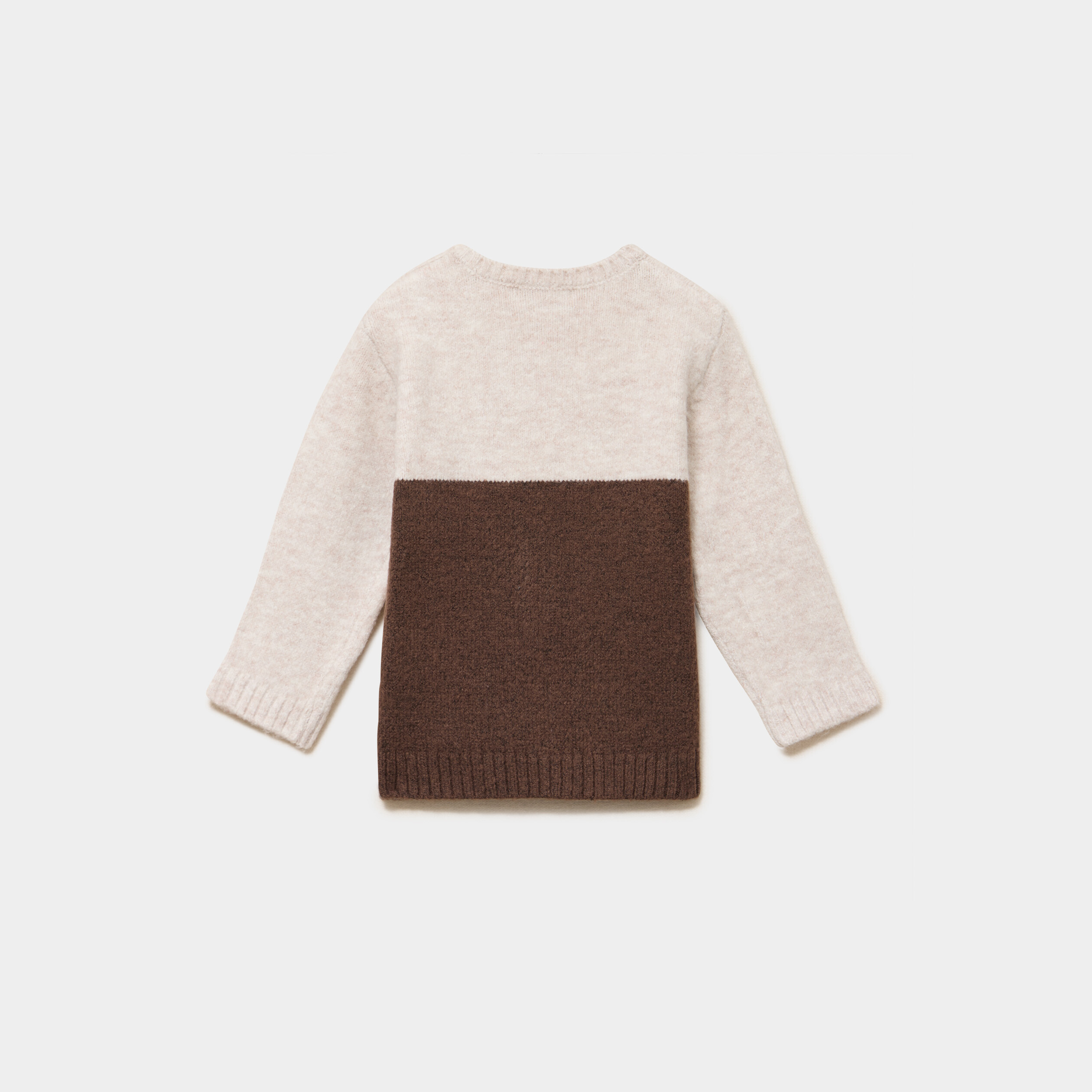 Pull &eacute;paule boutonn&eacute;e manches longues marron fonc&eacute; b&eacute;b&eacute; gar&ccedil;on