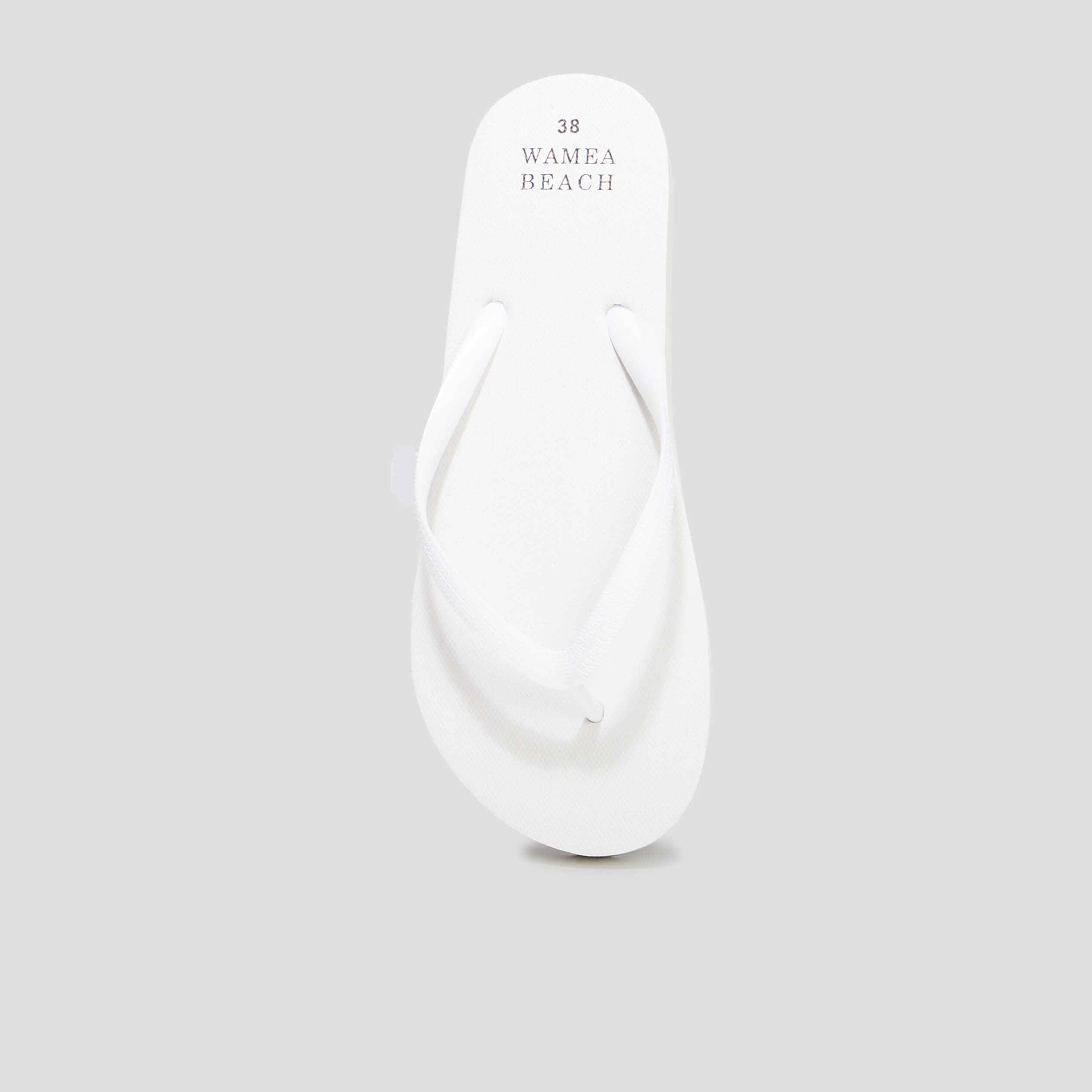 Tongs semelle plate blanc femme