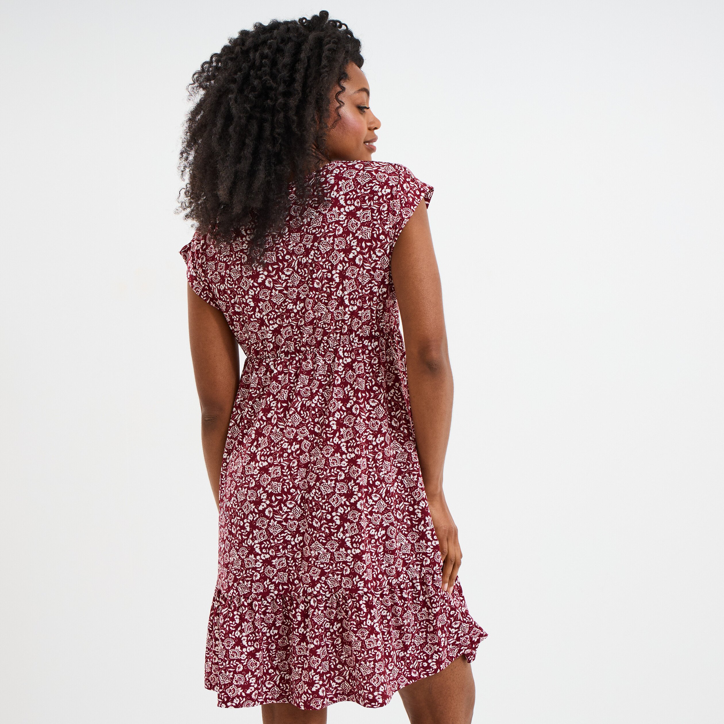 robe patineuse manches courtes marron fonce femme Robe patineuse manches courtes marron foncé femme